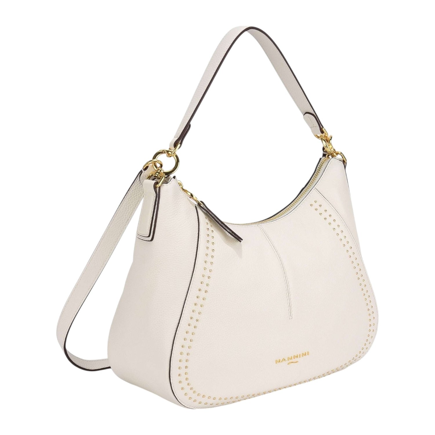 Nannini Firenze Borsa a Spalla Shana Donna in Pelle Bianca con Tracolla
