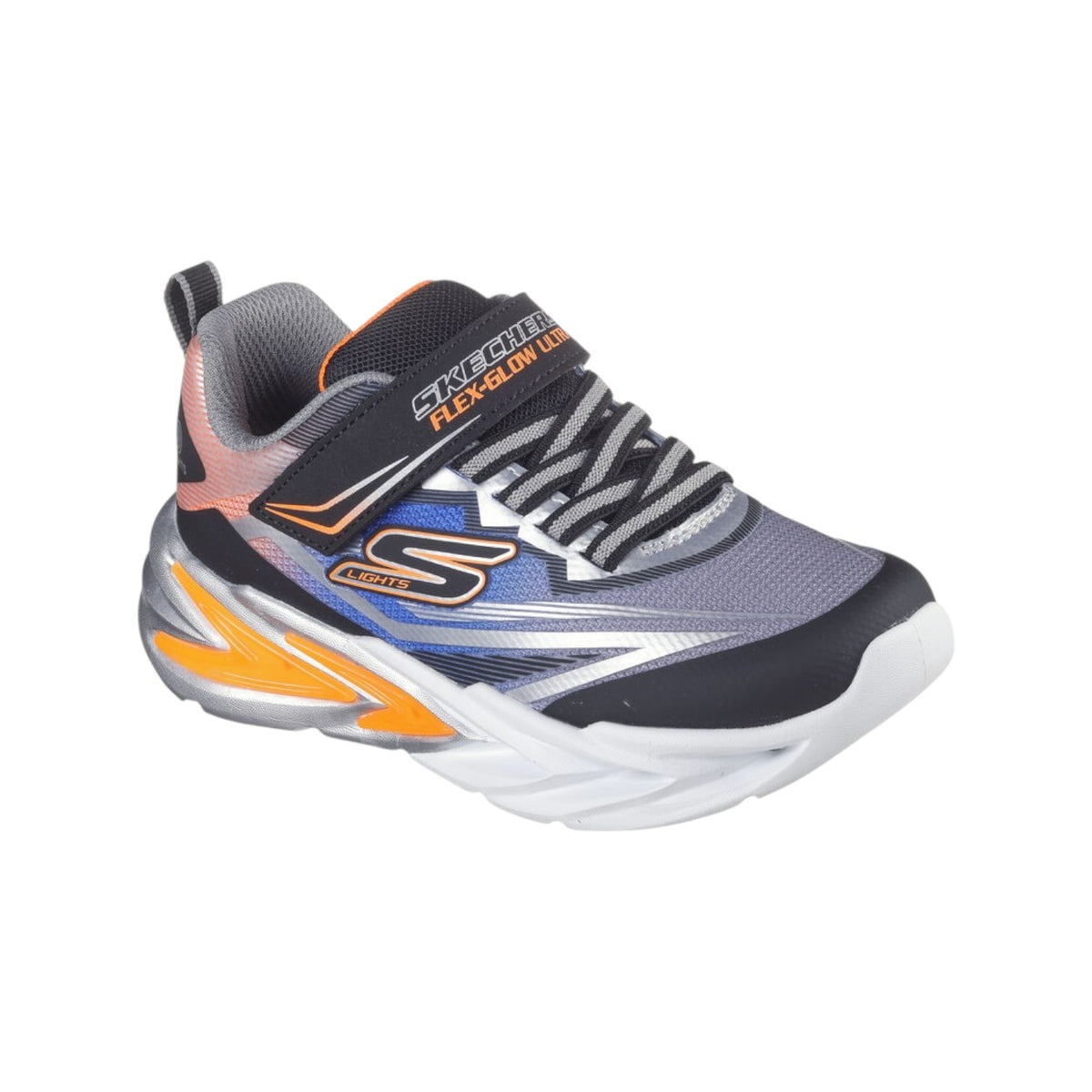 Skechers Sneakers Nero Argento S Lights: Flex-Glow Ultra da Bambino