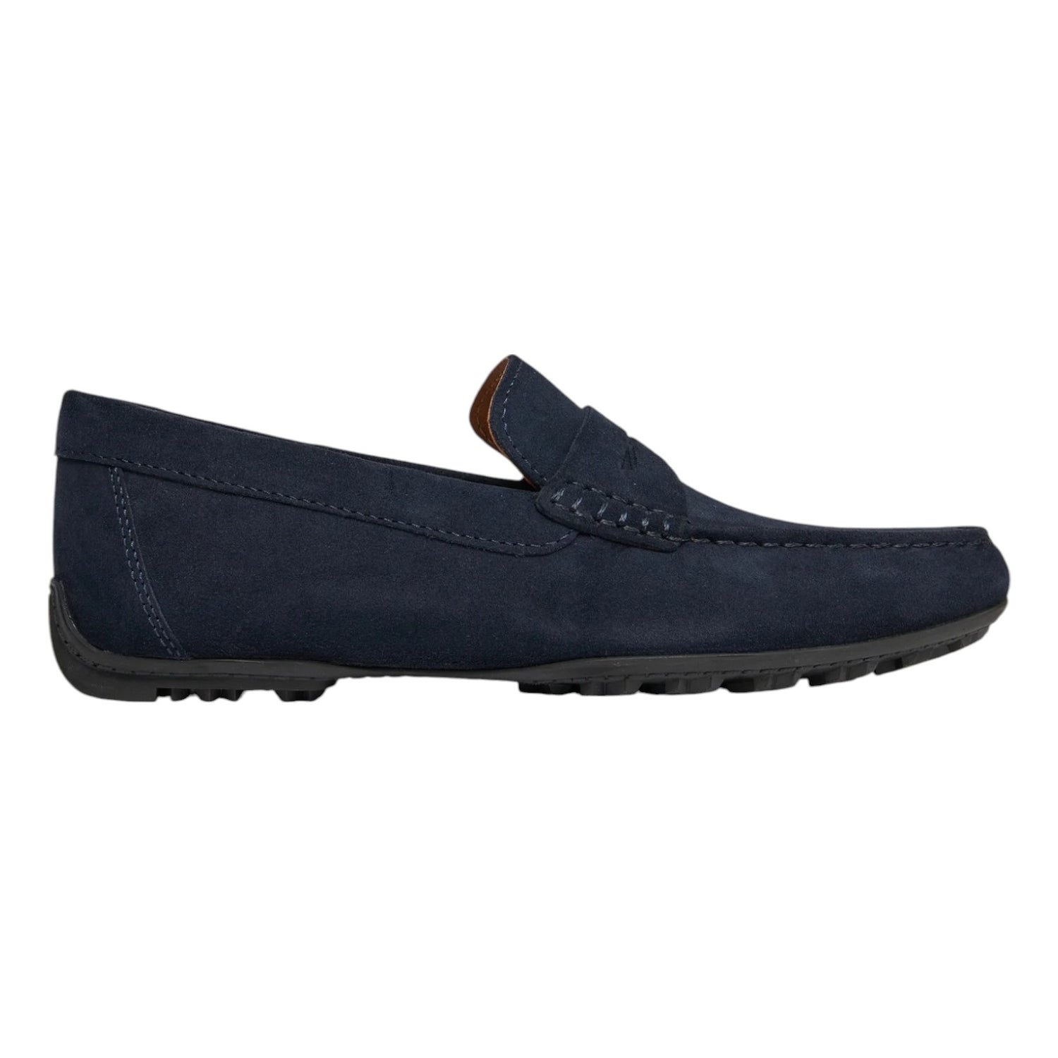 Geox Mocassino Blu Scuro in Camoscio da Uomo