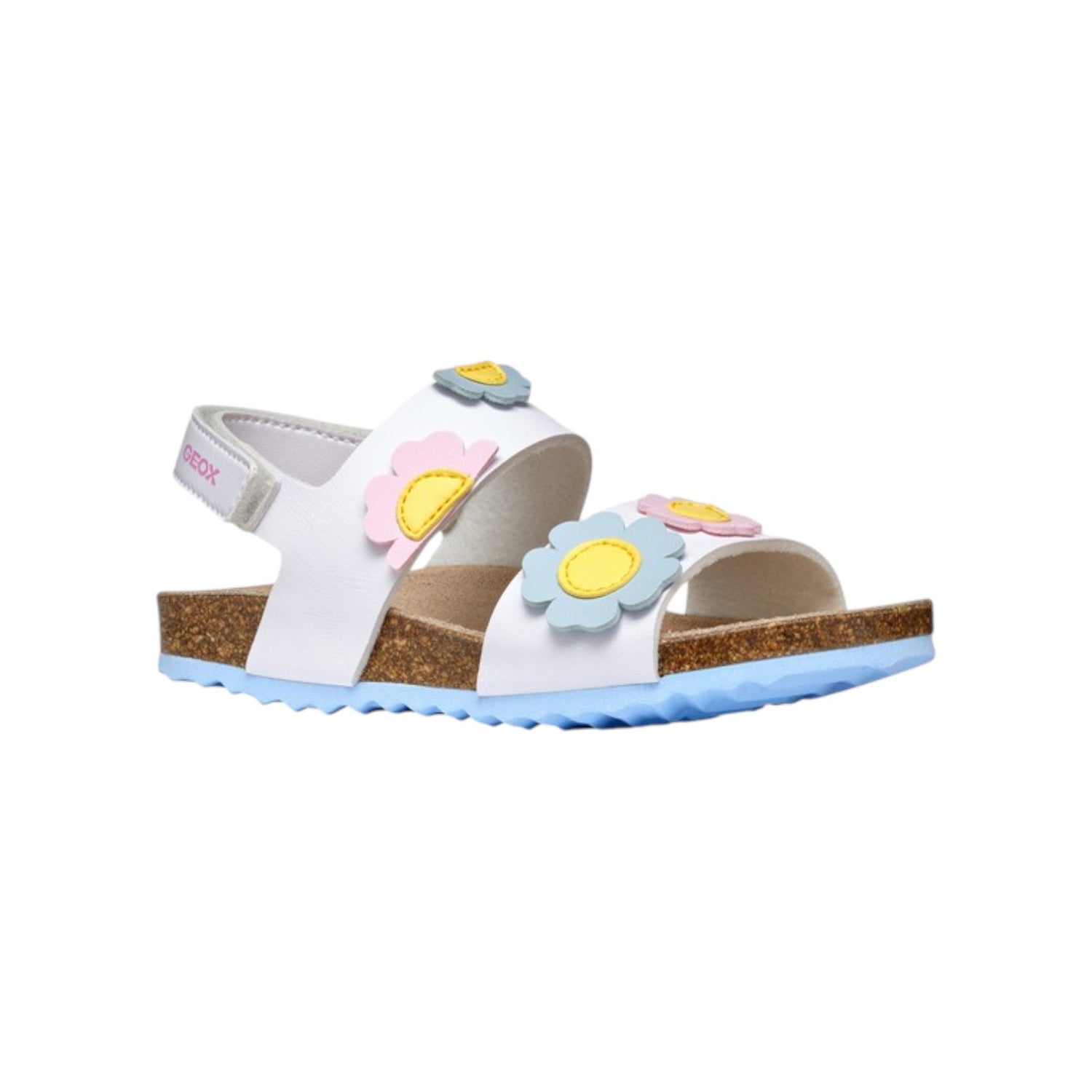 Geox Sandalo Adriel bianco Celeste da Bambina