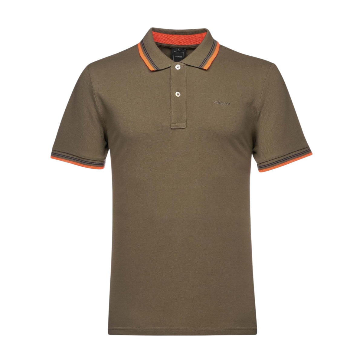 Geox Polo Piquet Verde a Manica Corta da Uomo