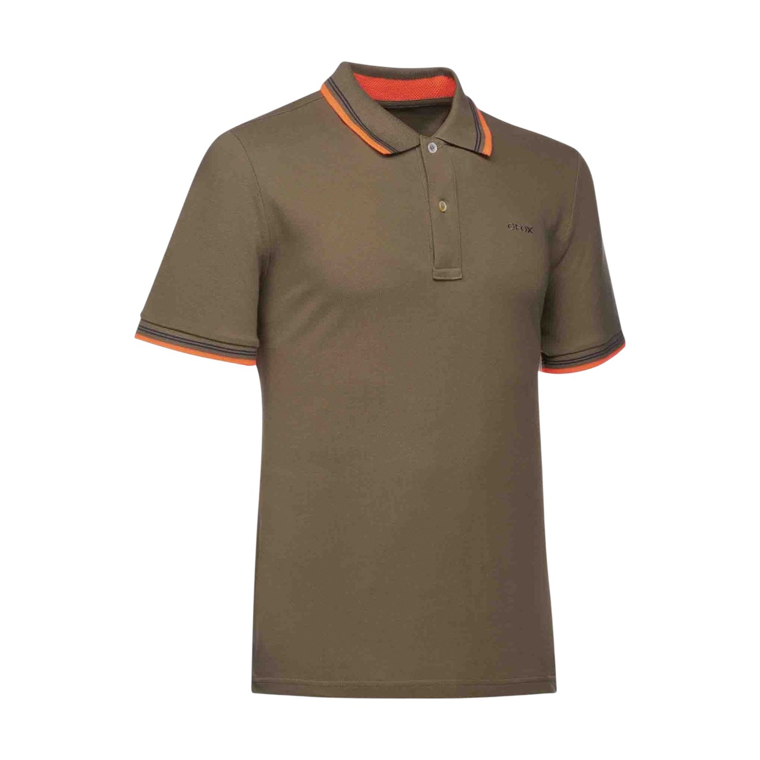 Geox Polo Piquet Verde a Manica Corta da Uomo