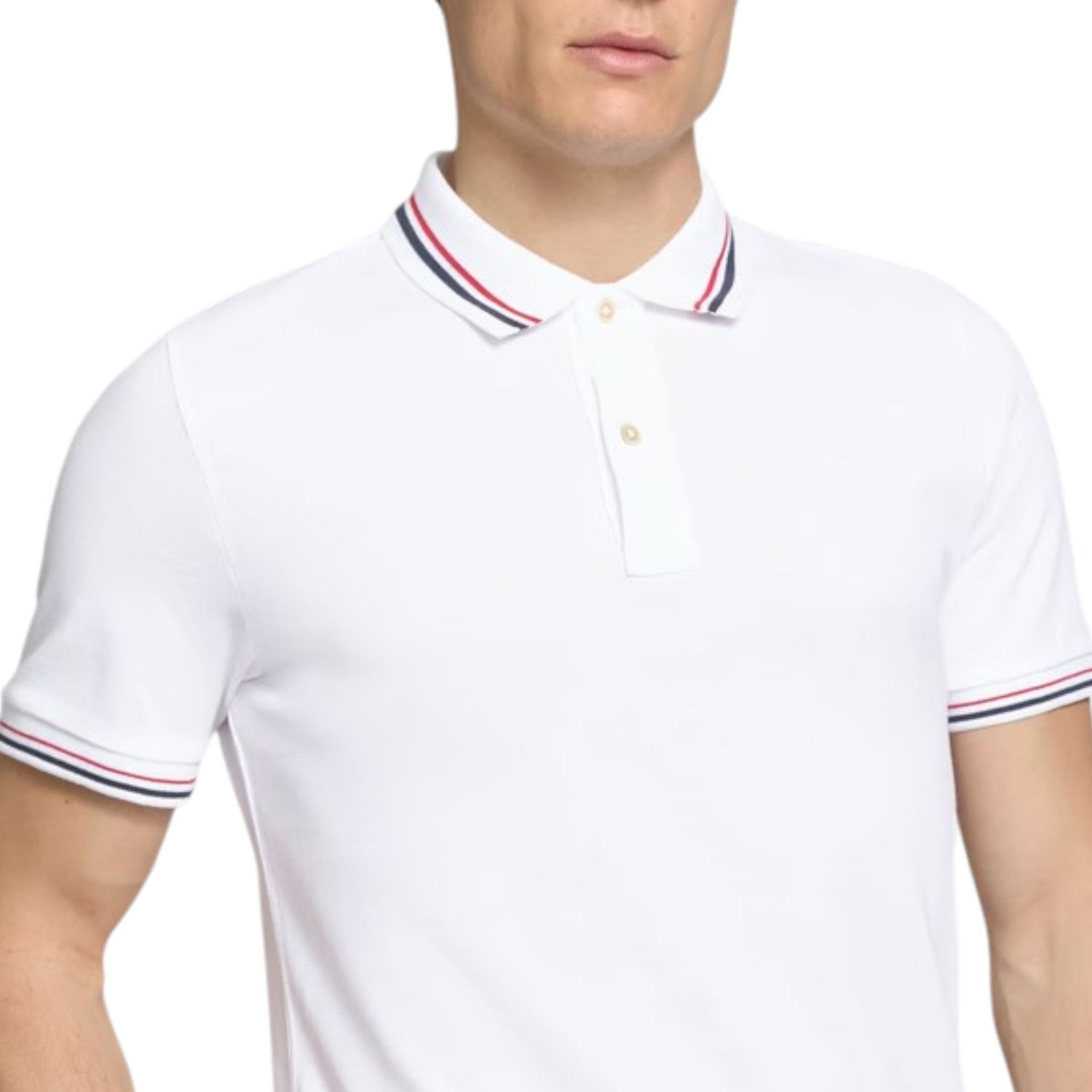 Geox Polo Piquet Bianca a Manica Corta da Uomo