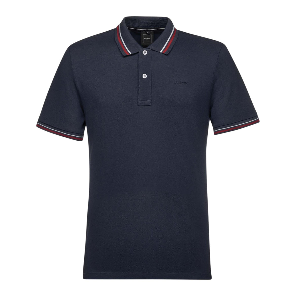 Geox Polo Piquet Blu a Manica Corta da Uomo