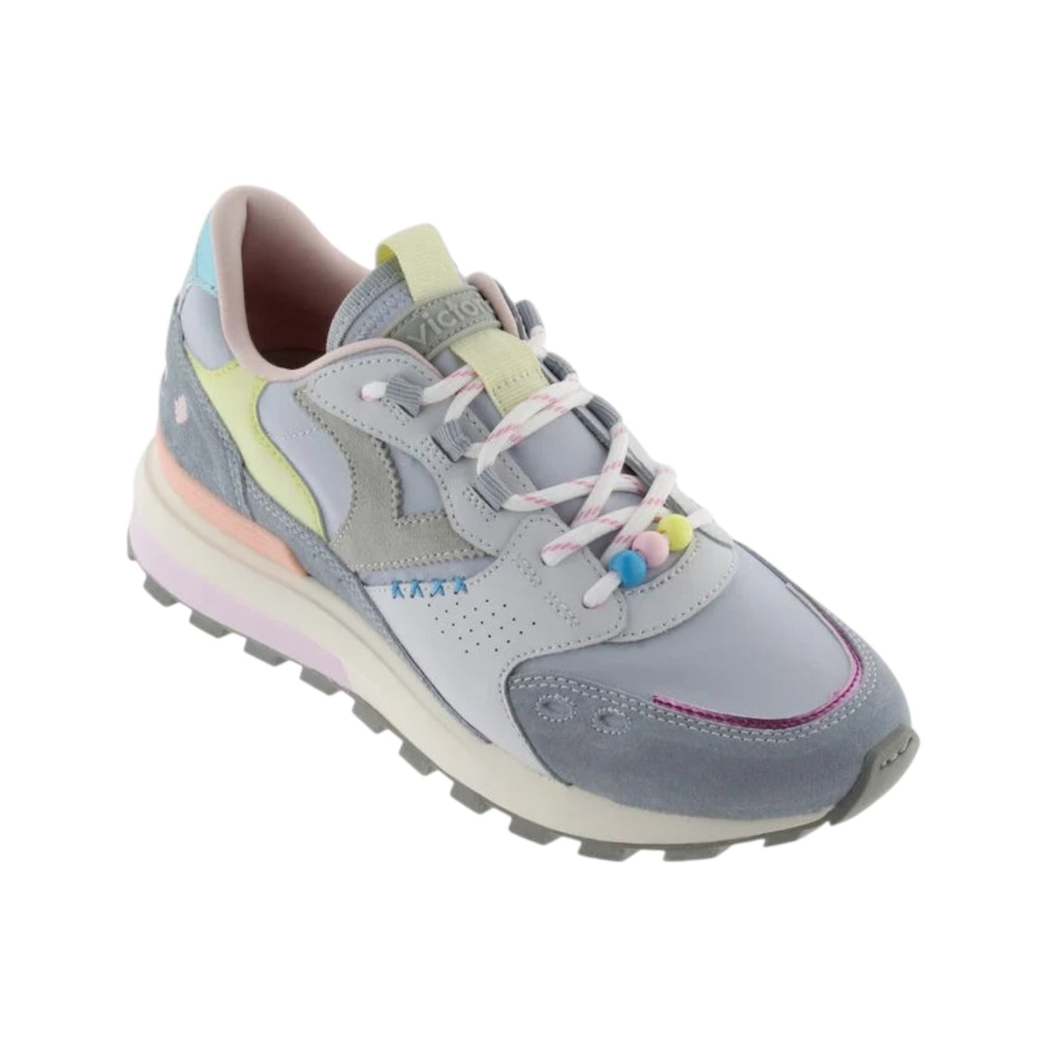 Victoria Sneakers Azzurra in Camoscio e Tessuto da Donna