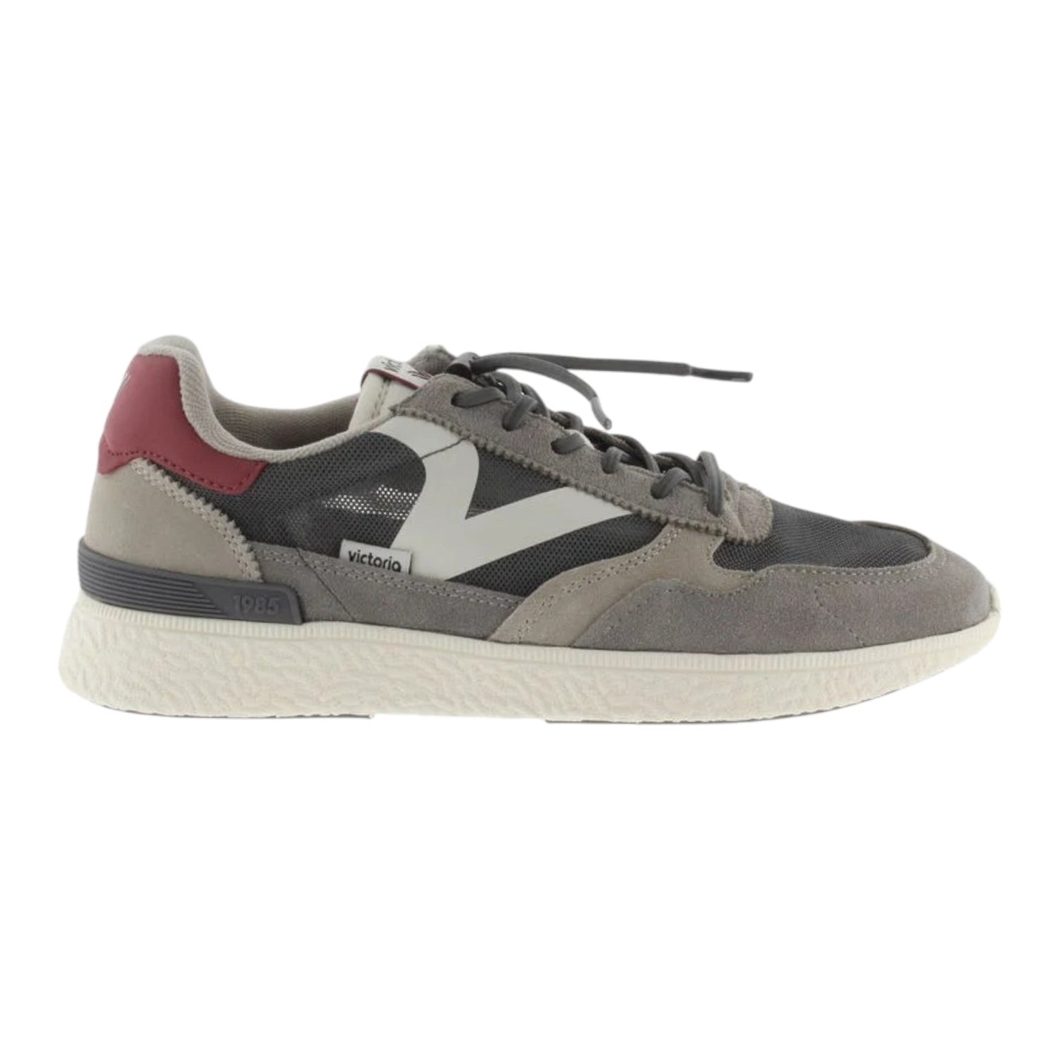 Victoria Sneakers Grigia in Camoscio e Rete da Uomo