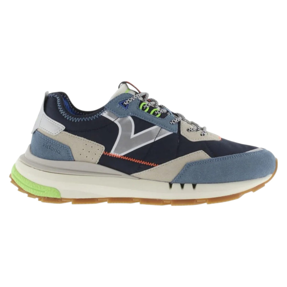 Victoria Sneakers Blu in Camoscio e Tessuto da Uomo