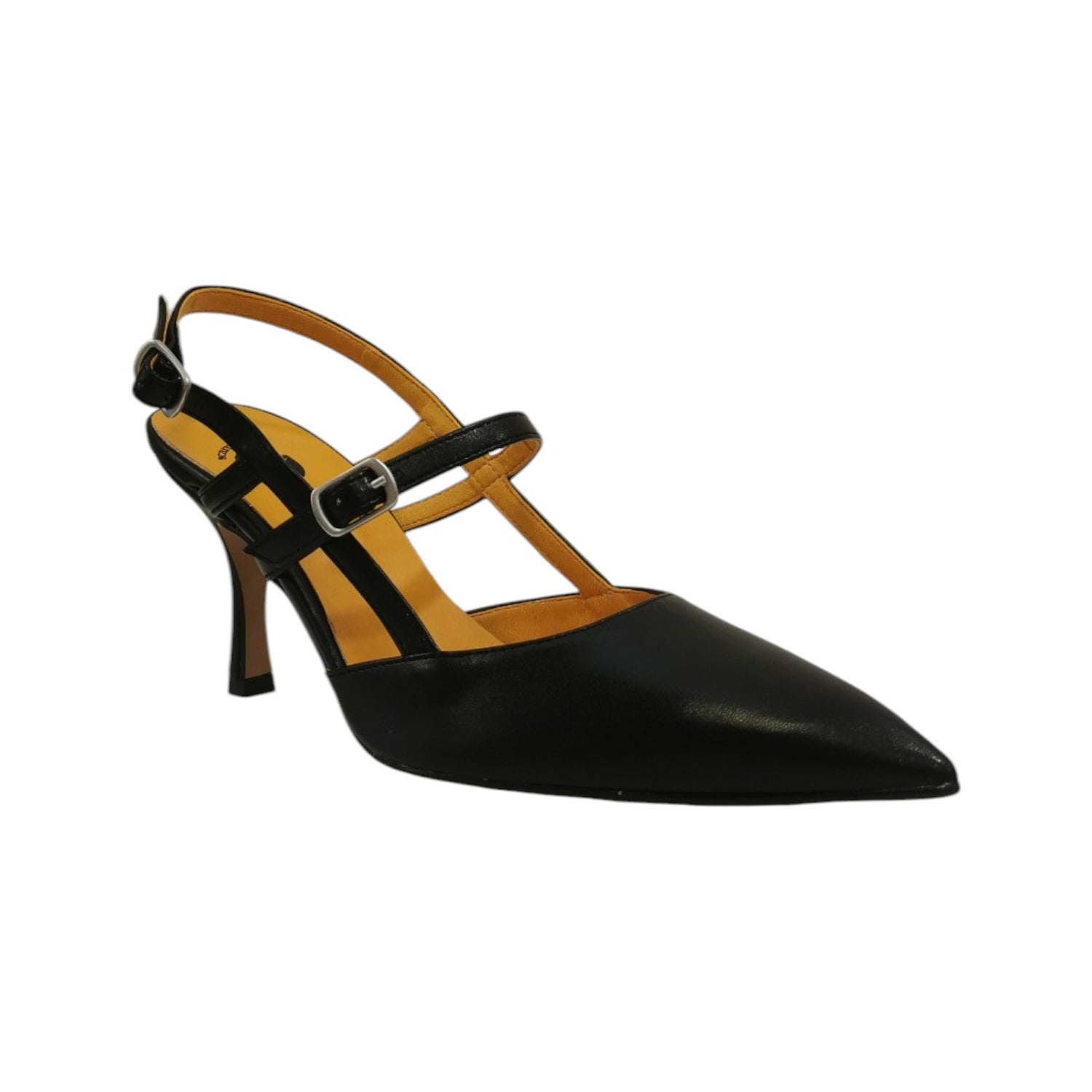 Scarpeborseonline Chanelle Nera con Doppio Cinturino t.7 da Donna