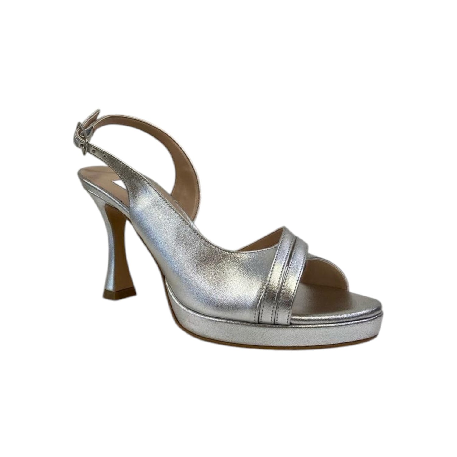 Victoria Chris Sandalo Argento Laminato con Plateau t.9 da Donna