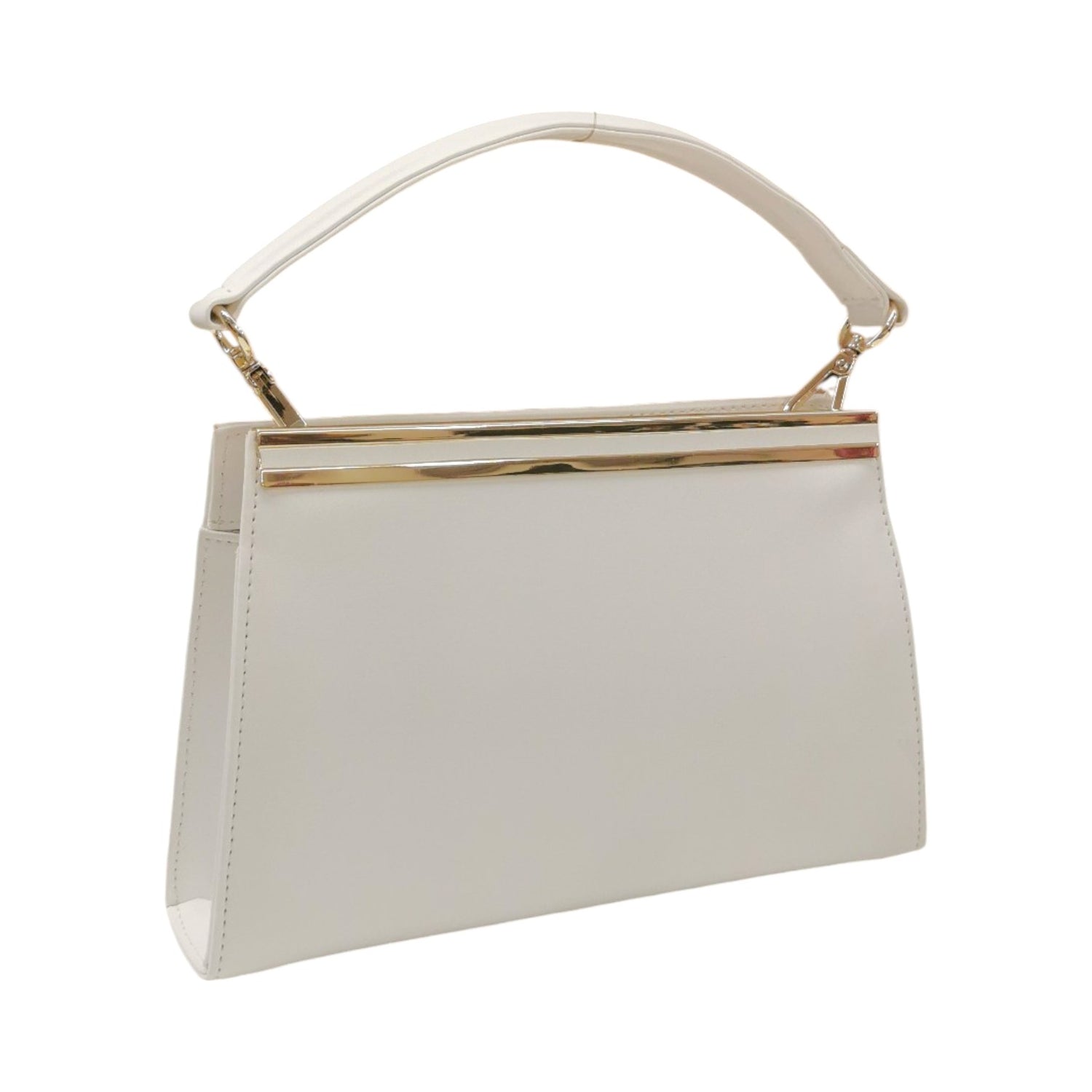 Della Fonte Pochette a Mano Rigida Bianca da Donna