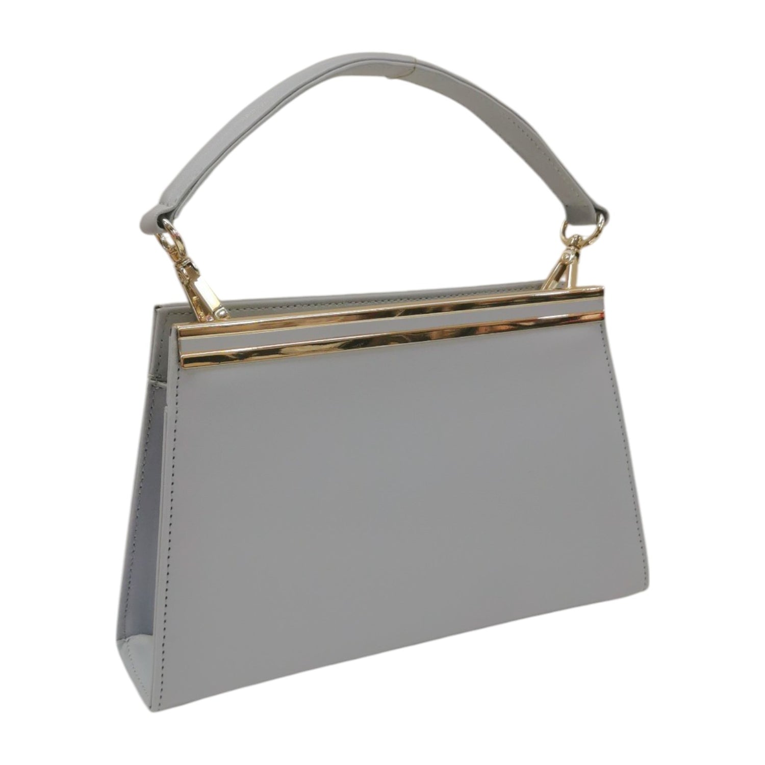 Della Fonte Pochette a Mano Rigida Celeste da Donna