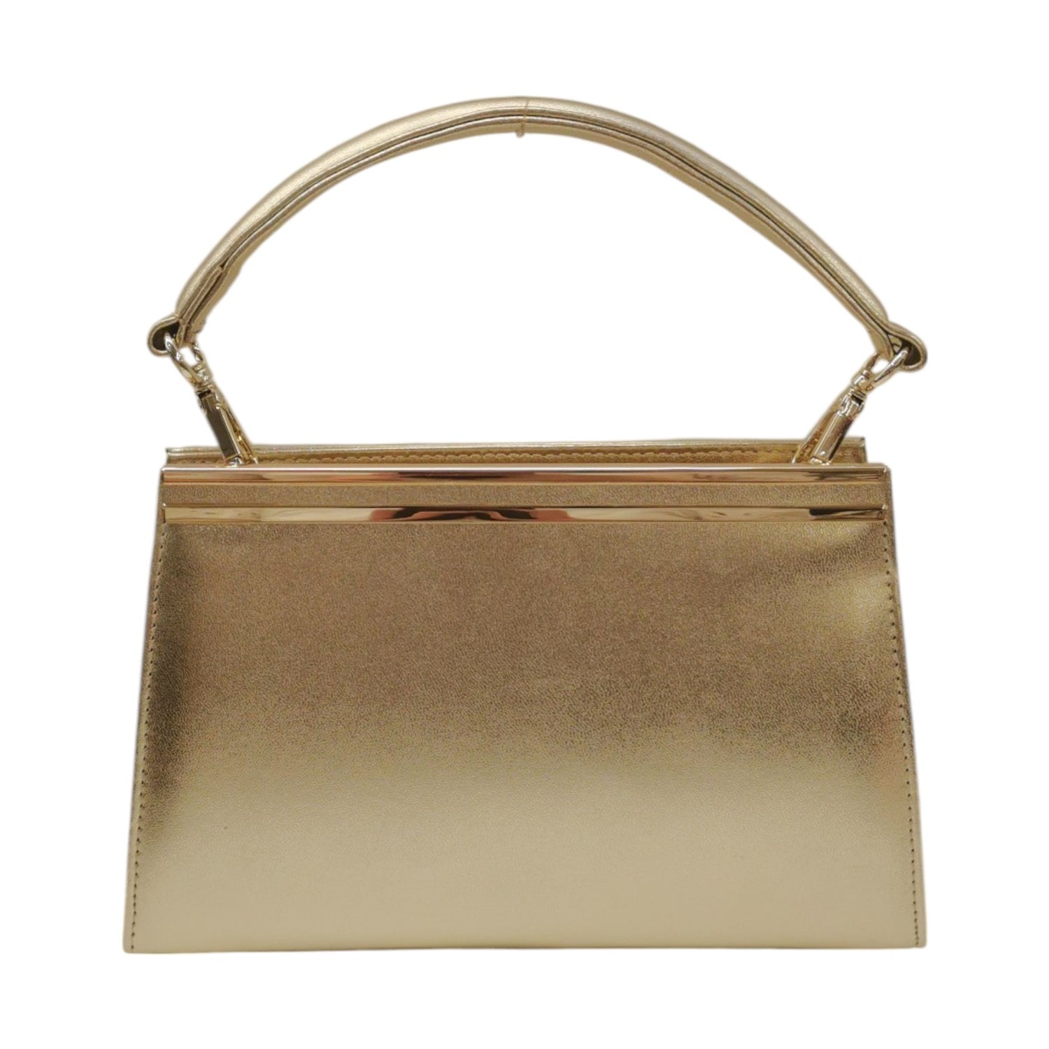 Della Fonte Pochette a Mano Rigida Platino Laminato da Donna