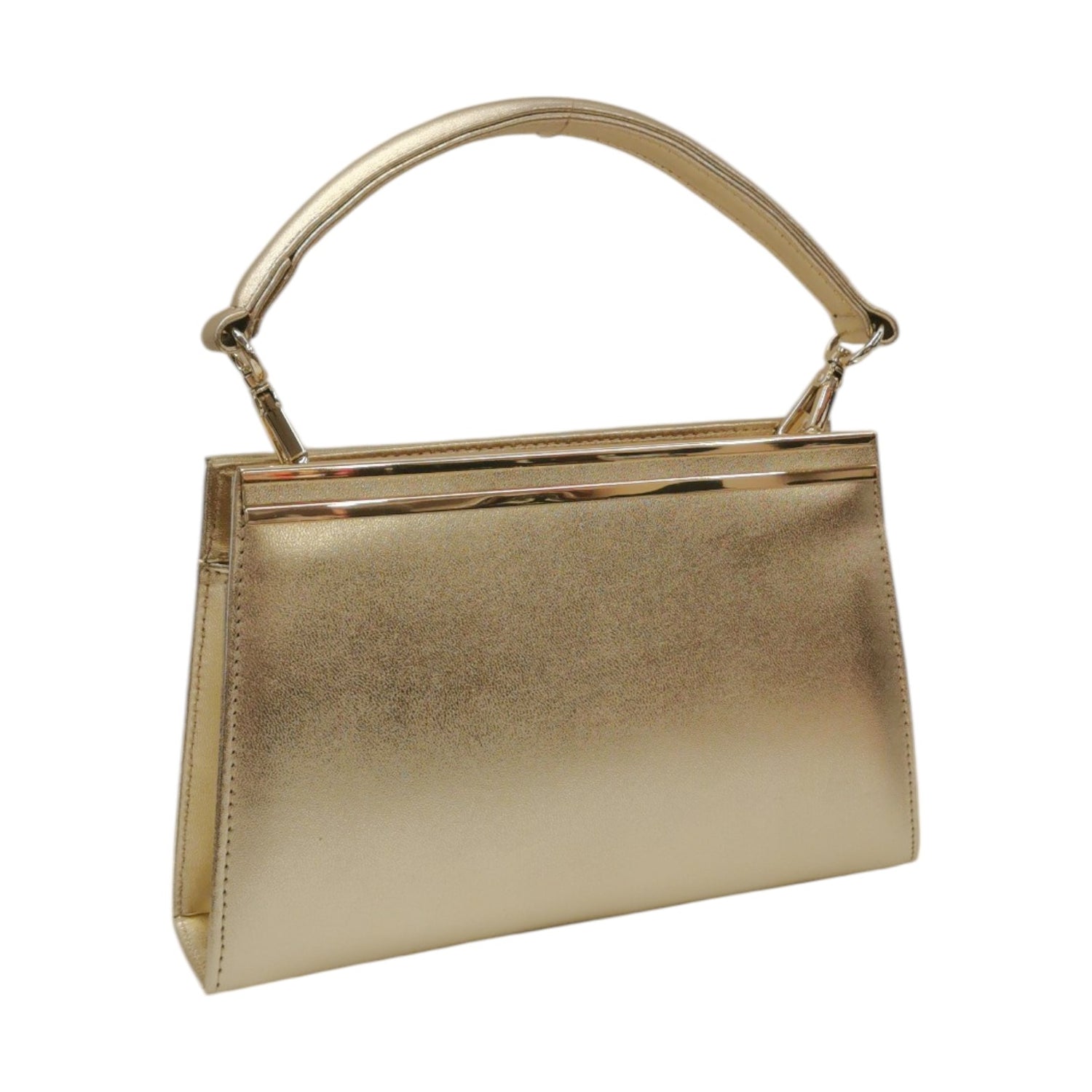 Della Fonte Pochette a Mano Rigida Platino Laminato da Donna