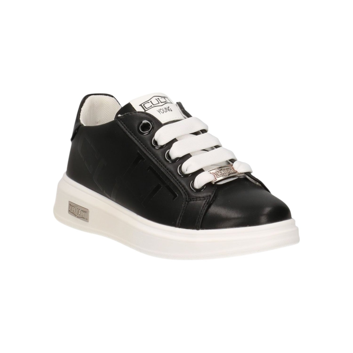 Cult Young Sneakers Nera con Lacci e Cerniera