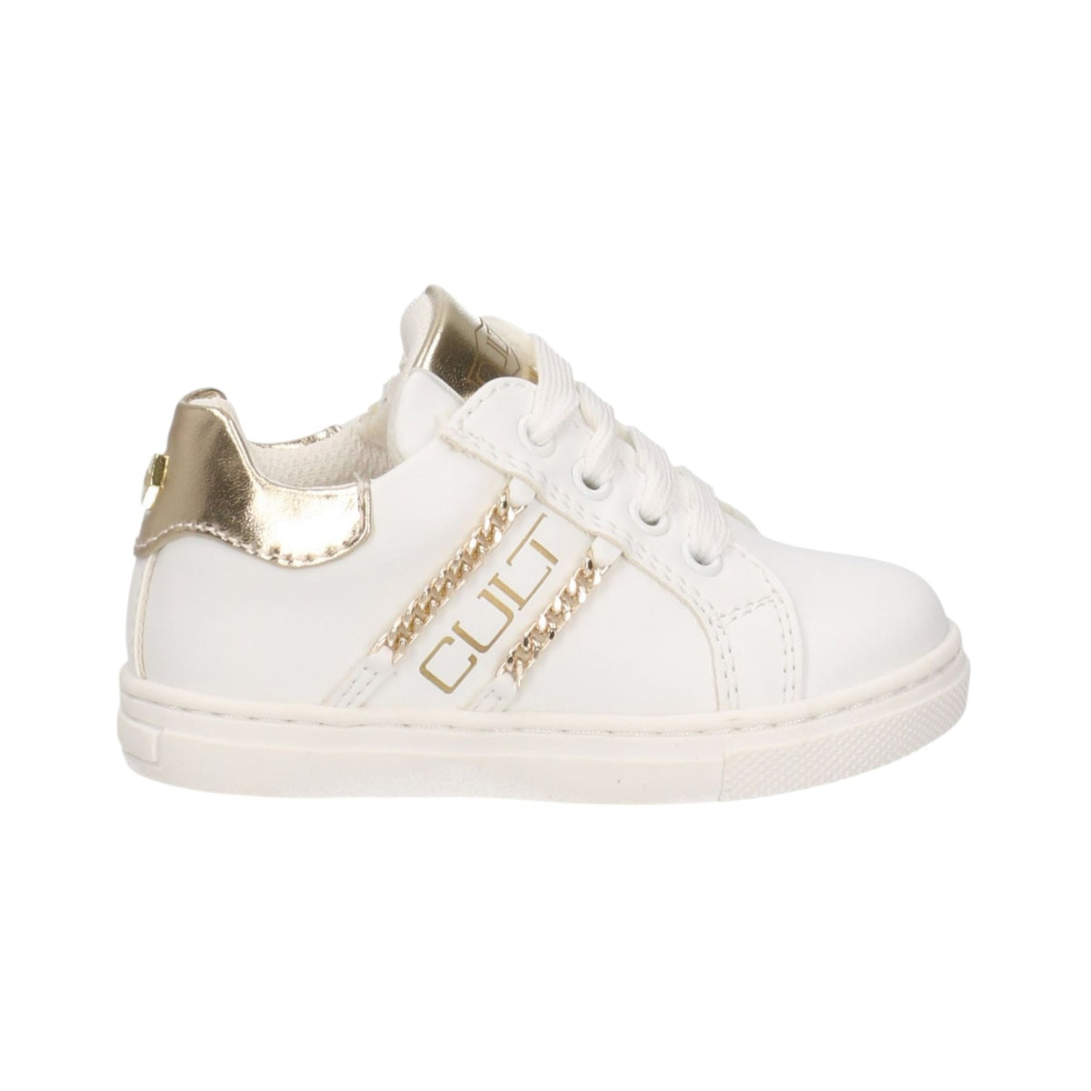 Cult Young Sneakers Bianca Oro con Catenelle