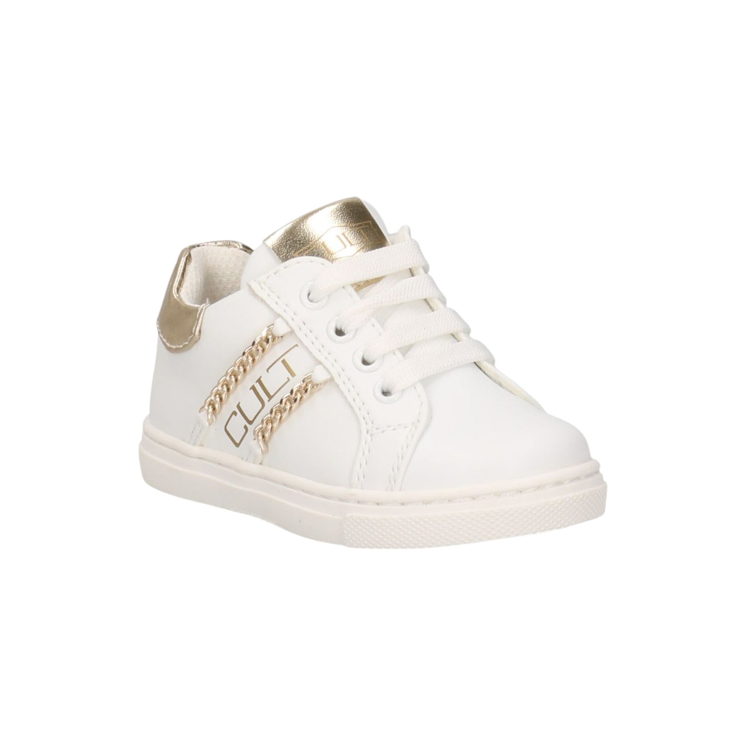 Cult Young Sneakers Bianca Oro con Catenelle