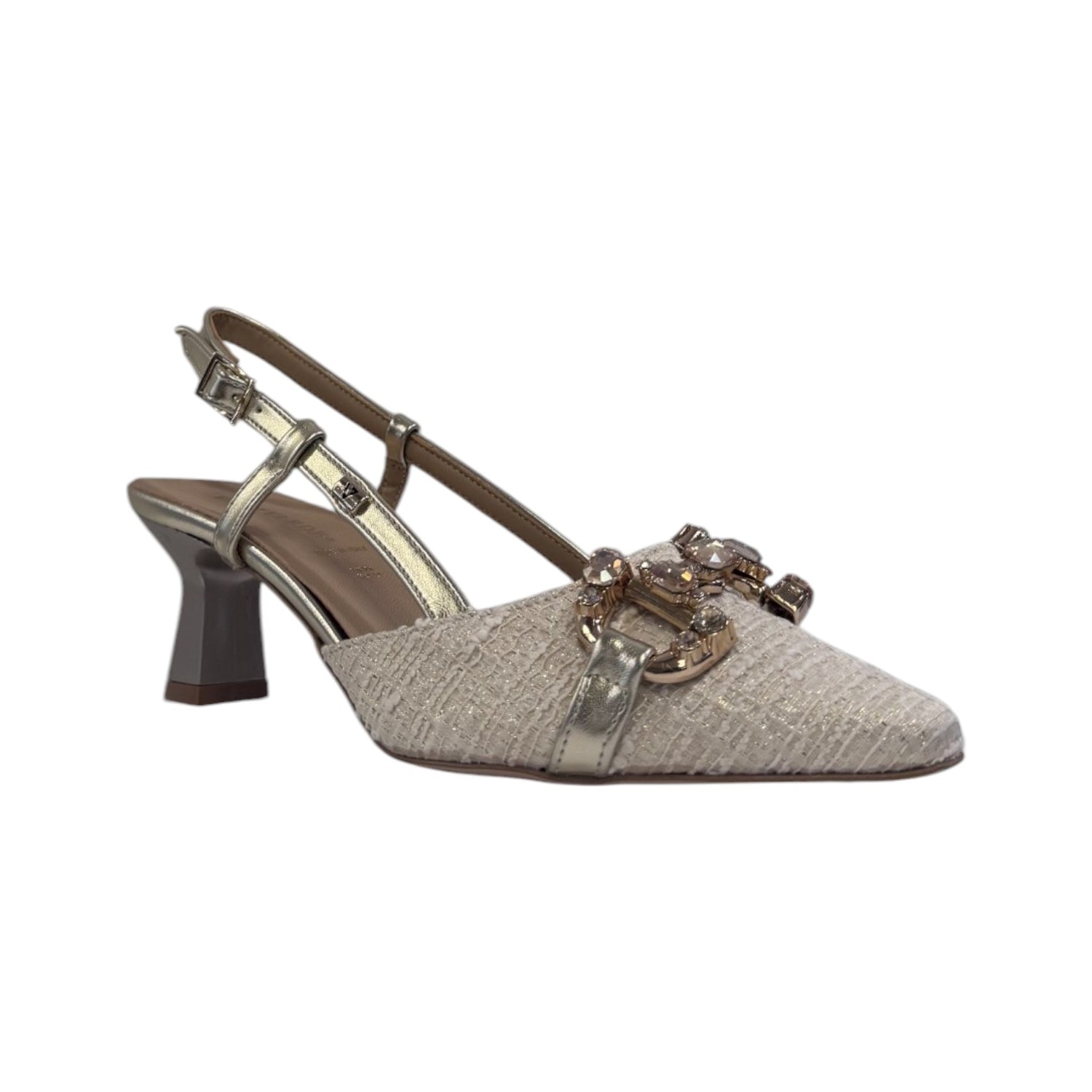 Valleverde Chanelle Oro in Tessuto con Morsetto Gioiello t.7 da Donna