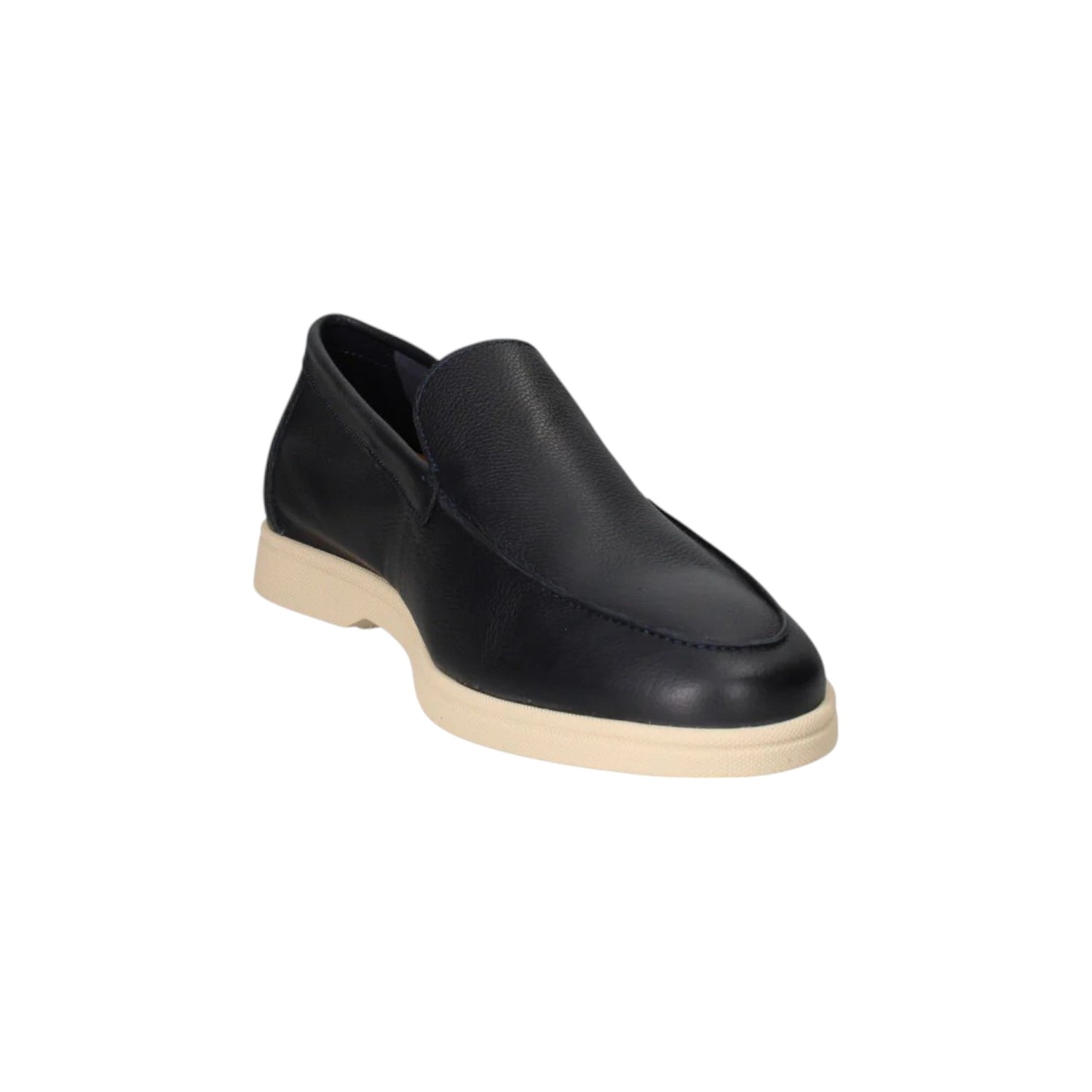 Frau Mocassino Blu in Pelle da Uomo