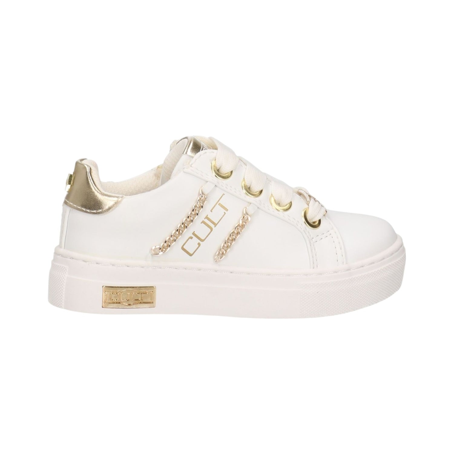 Cult Young Sneakers Bianca Oro con Catenelle