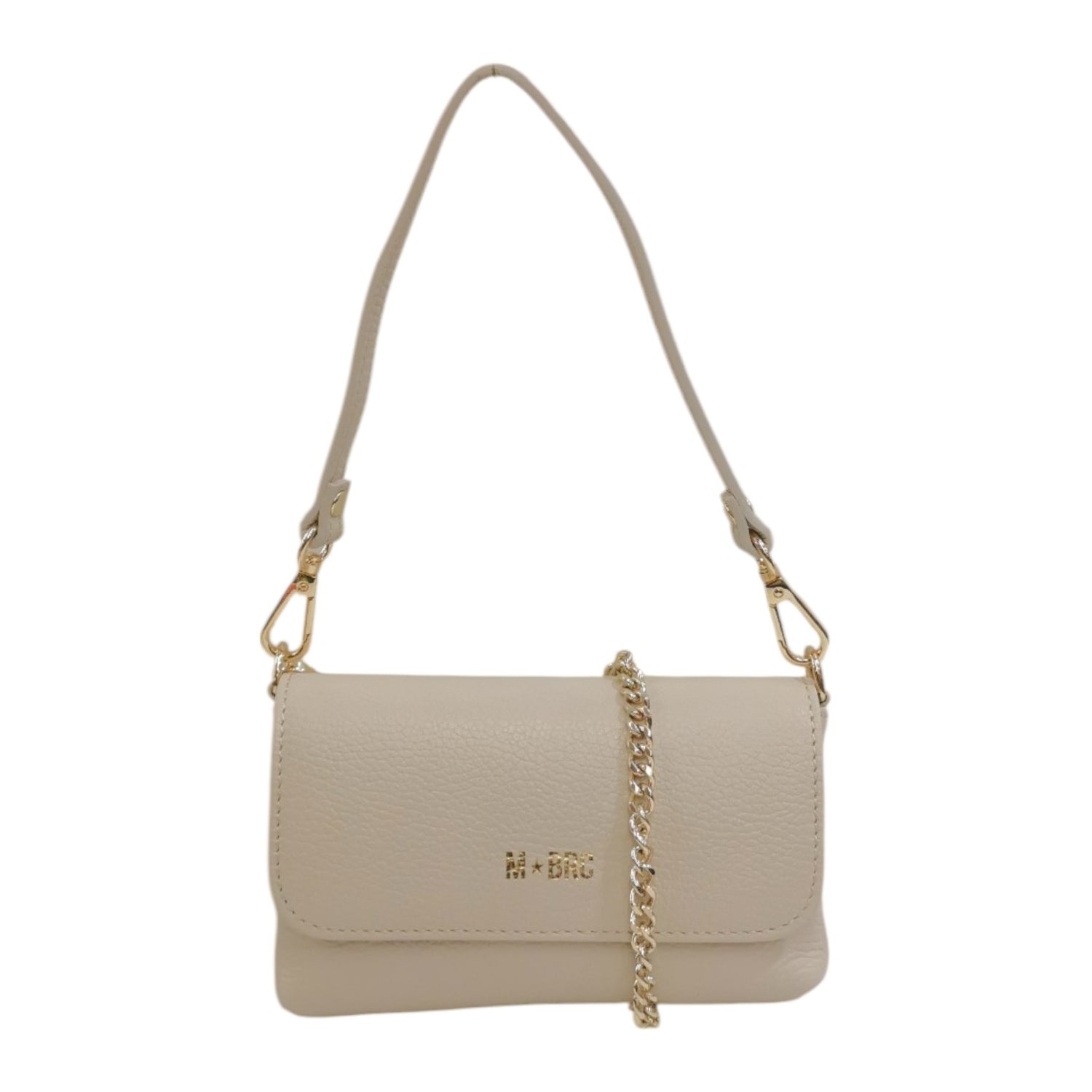 M Brc Pochette Avorio Linea Jolly con Manico e Catena da Donna