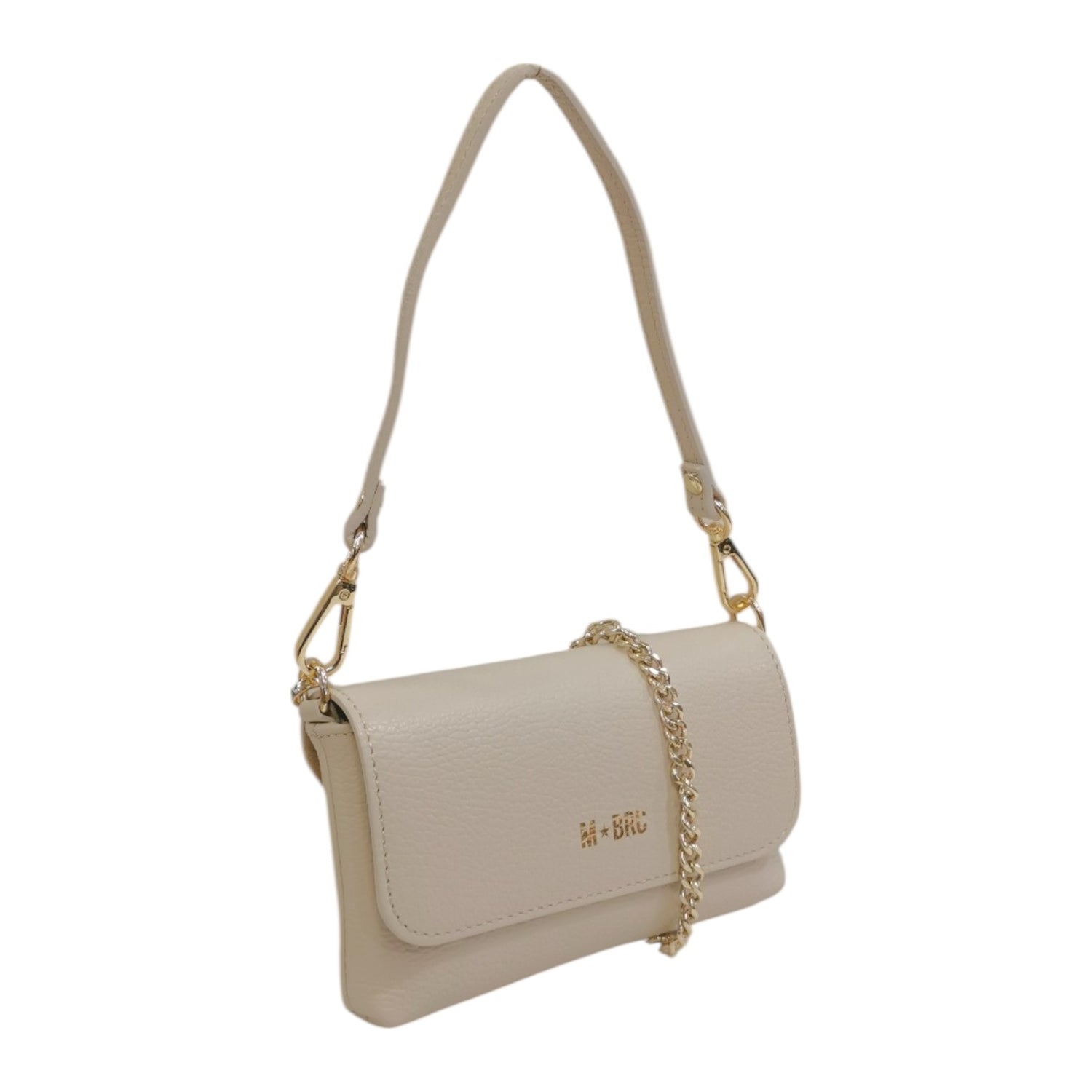 M Brc Pochette Avorio Linea Jolly con Manico e Catena da Donna