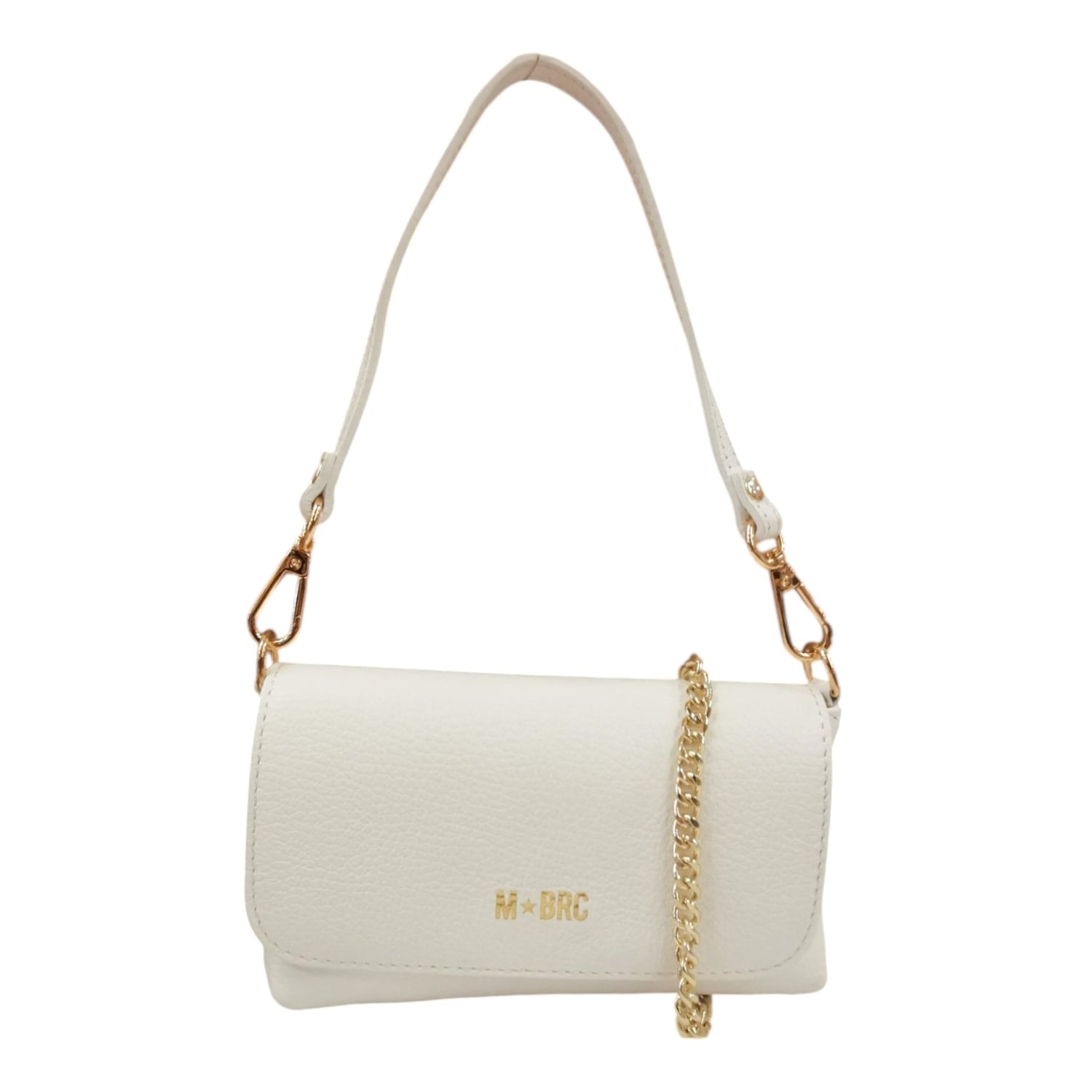 M Brc Pochette Bianca Linea Jolly con Manico e Catena da Donna