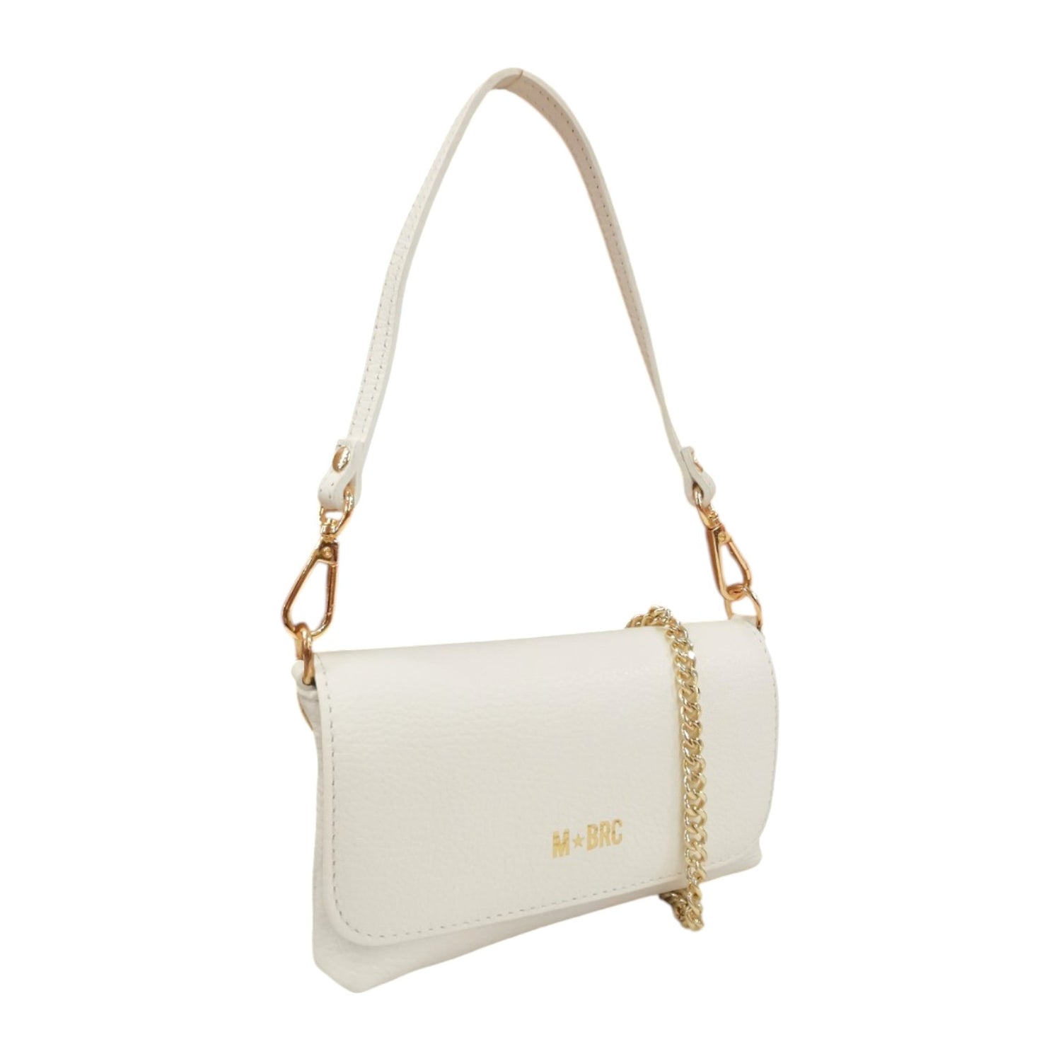 M Brc Pochette Bianca Linea Jolly con Manico e Catena da Donna