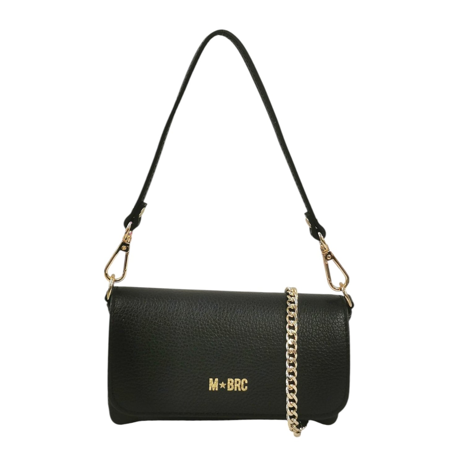 M Brc Pochette Nera Linea Jolly con Manico e Catena da Donna