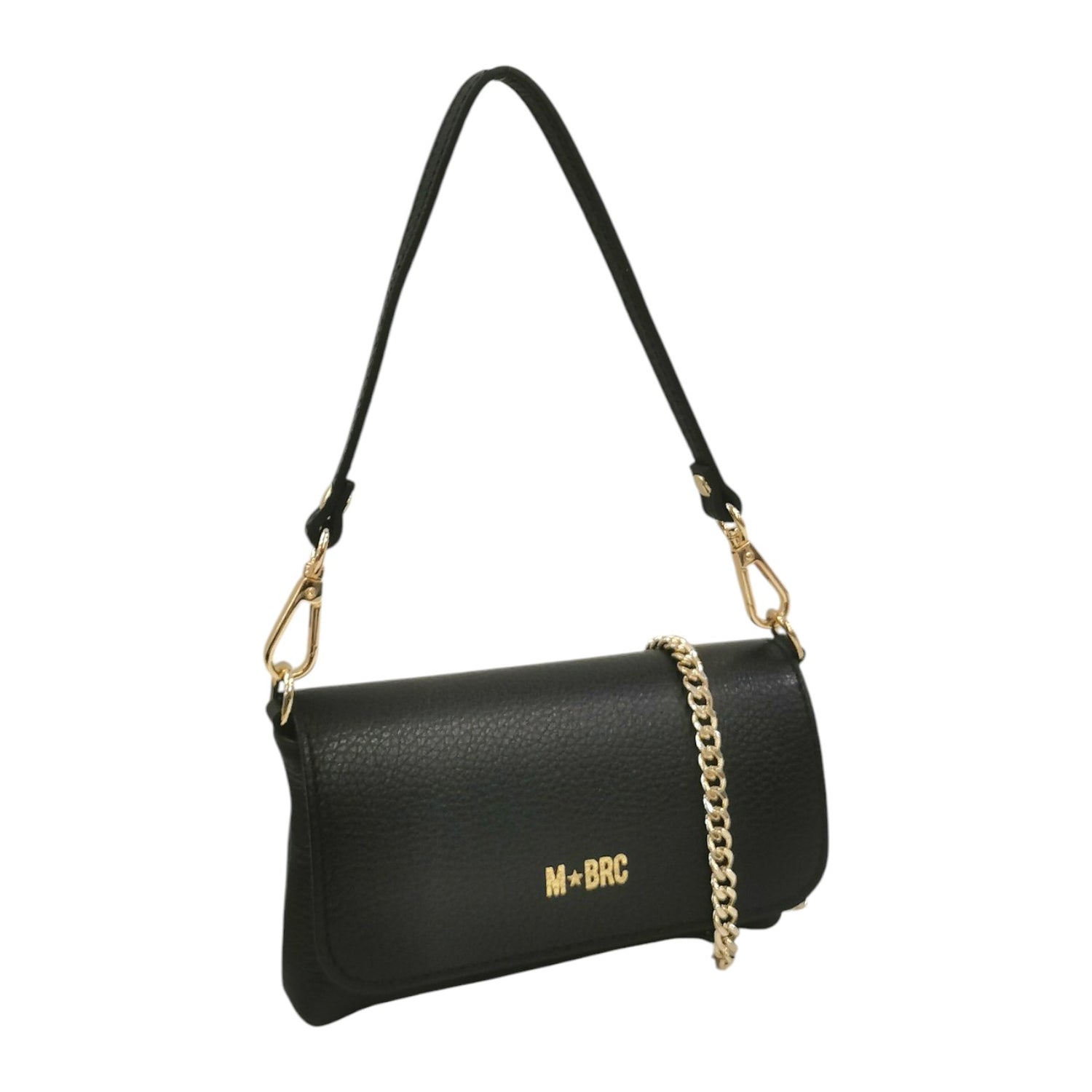 M Brc Pochette Nera Linea Jolly con Manico e Catena da Donna