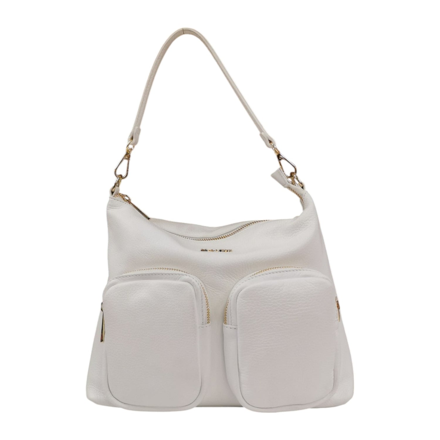 M Brc Borsa a Spalla Bianca Linea Voyager con Tasconi da Donna