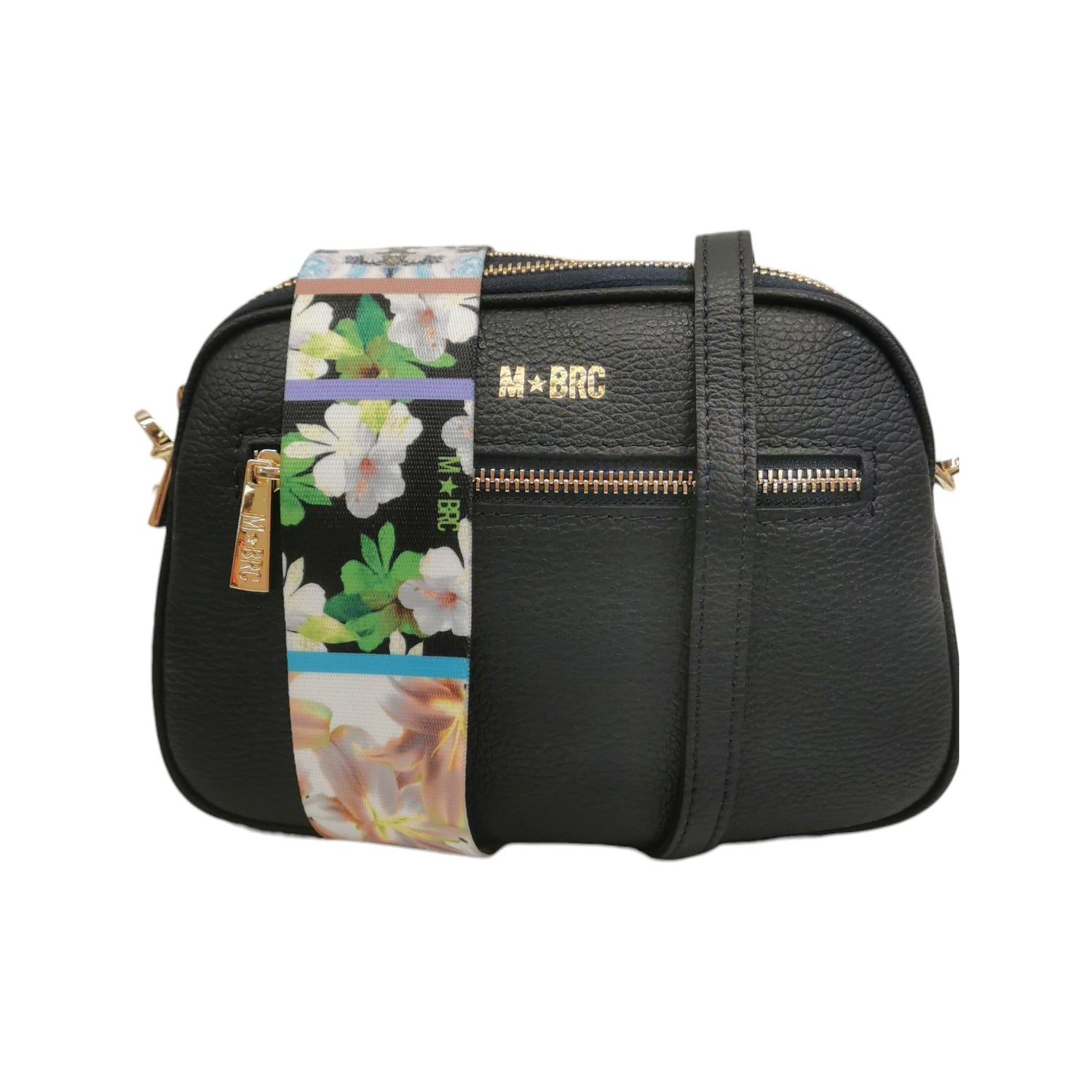 M Brc Tracolla Blu Linea Obona con Triplo Scomparto da Donna