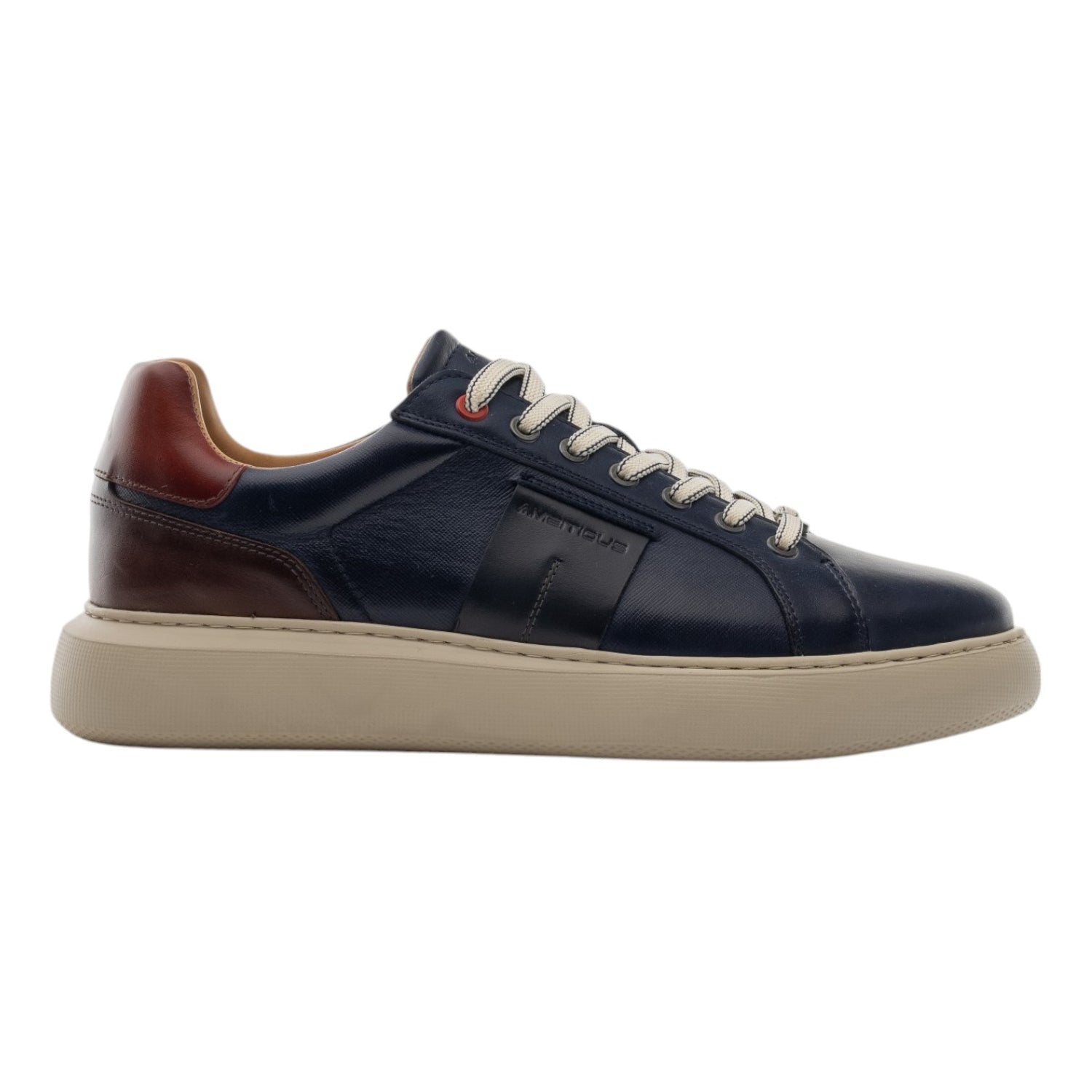 Ambitious Sneakers Bassa Blu in Pelle da Uomo