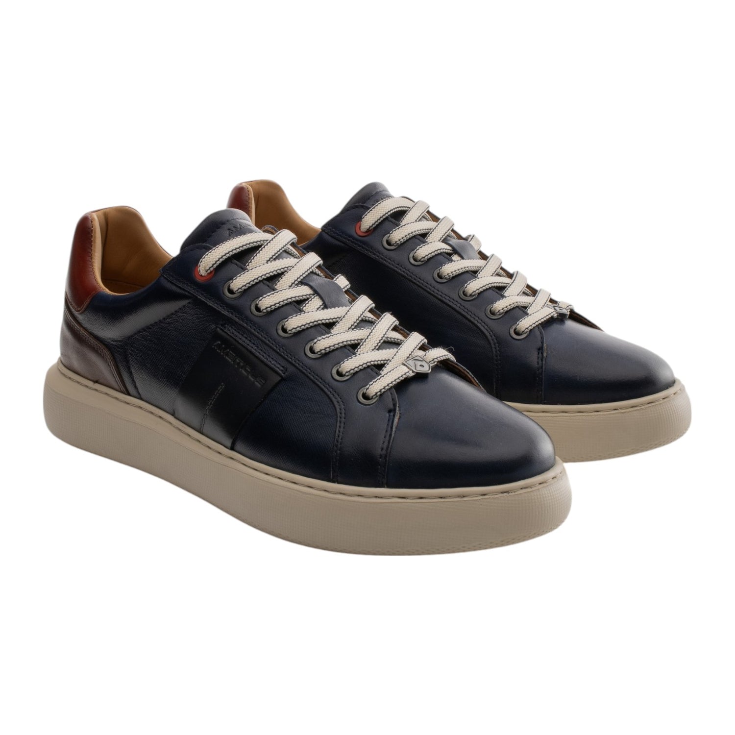 Ambitious Sneakers Bassa Blu in Pelle da Uomo