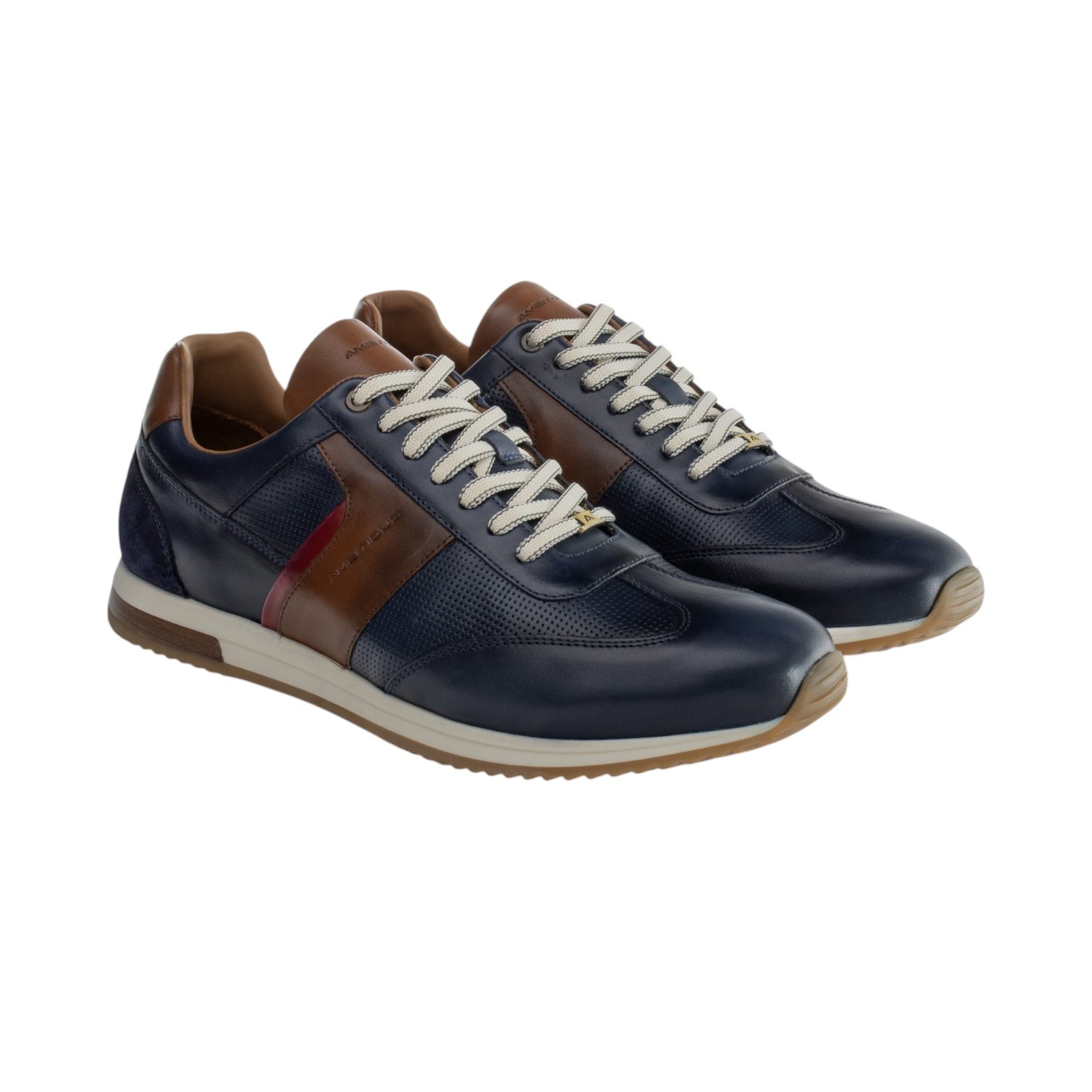 Ambitious Sneakers Uomo Blu in Morbida Pelle