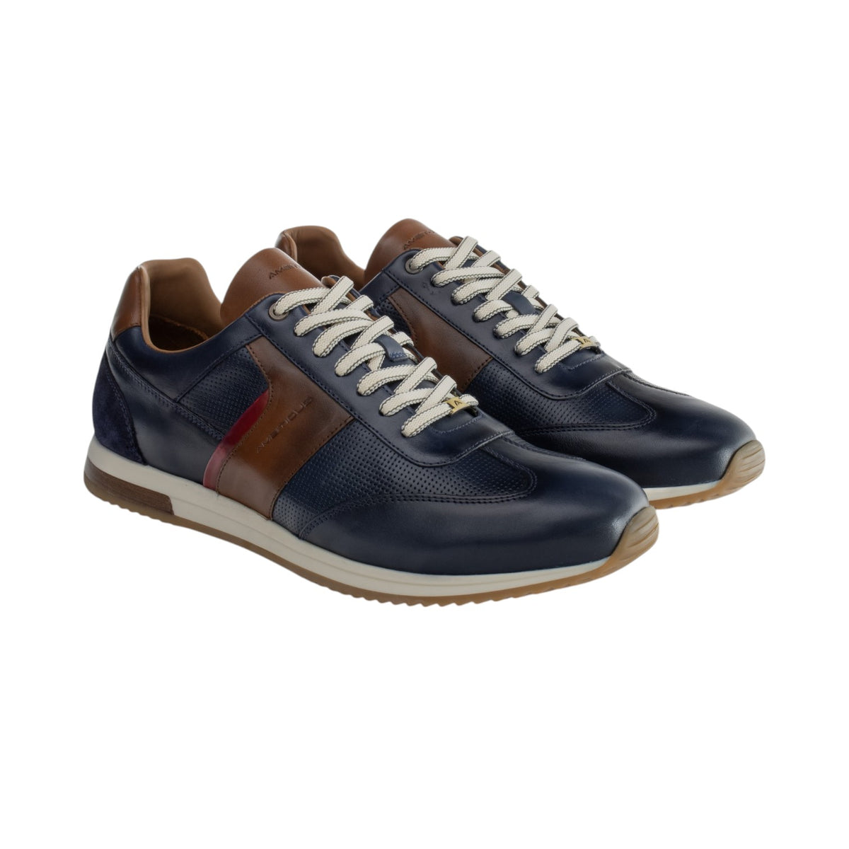 Ambitious Sneakers Uomo Blu in Morbida Pelle
