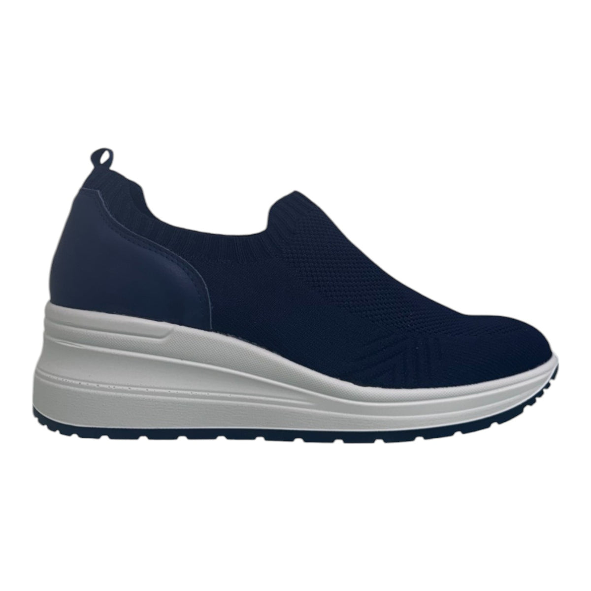 Enval Soft Slip On Blu in Tessuto con Zeppa da Donna