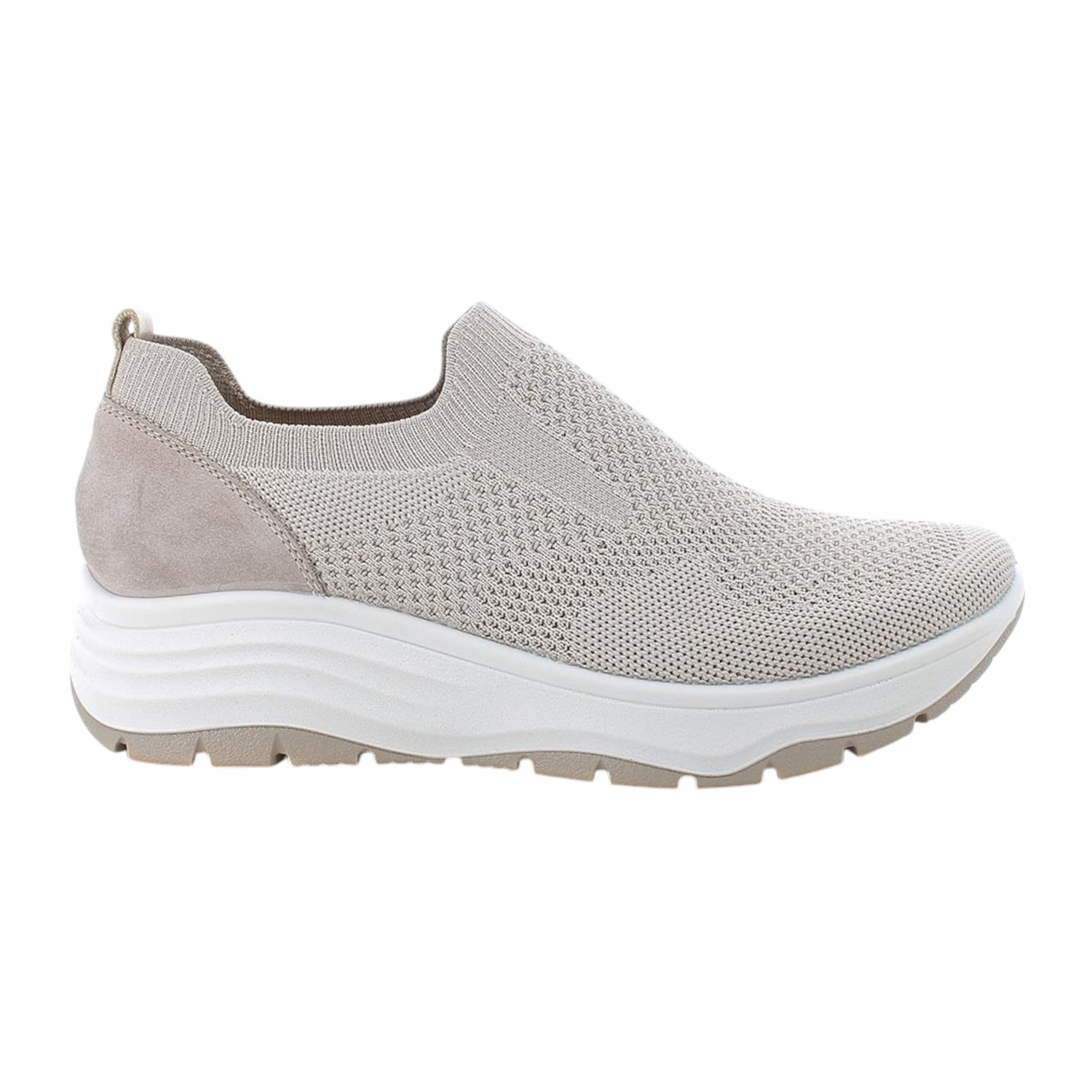 Enval Soft Slip On Beige in Tessuto con Zeppa da Donna