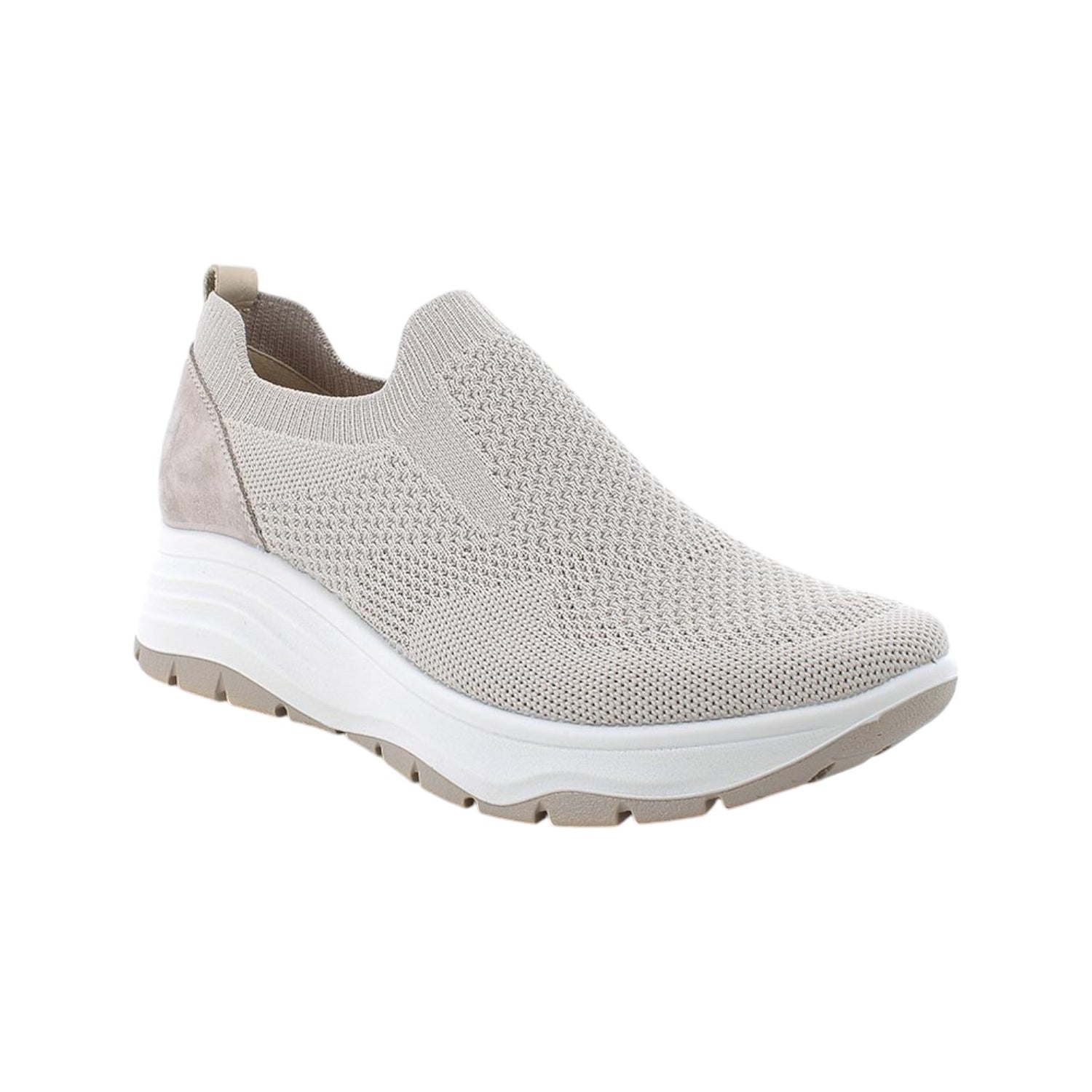 Enval Soft Slip On Beige in Tessuto con Zeppa da Donna