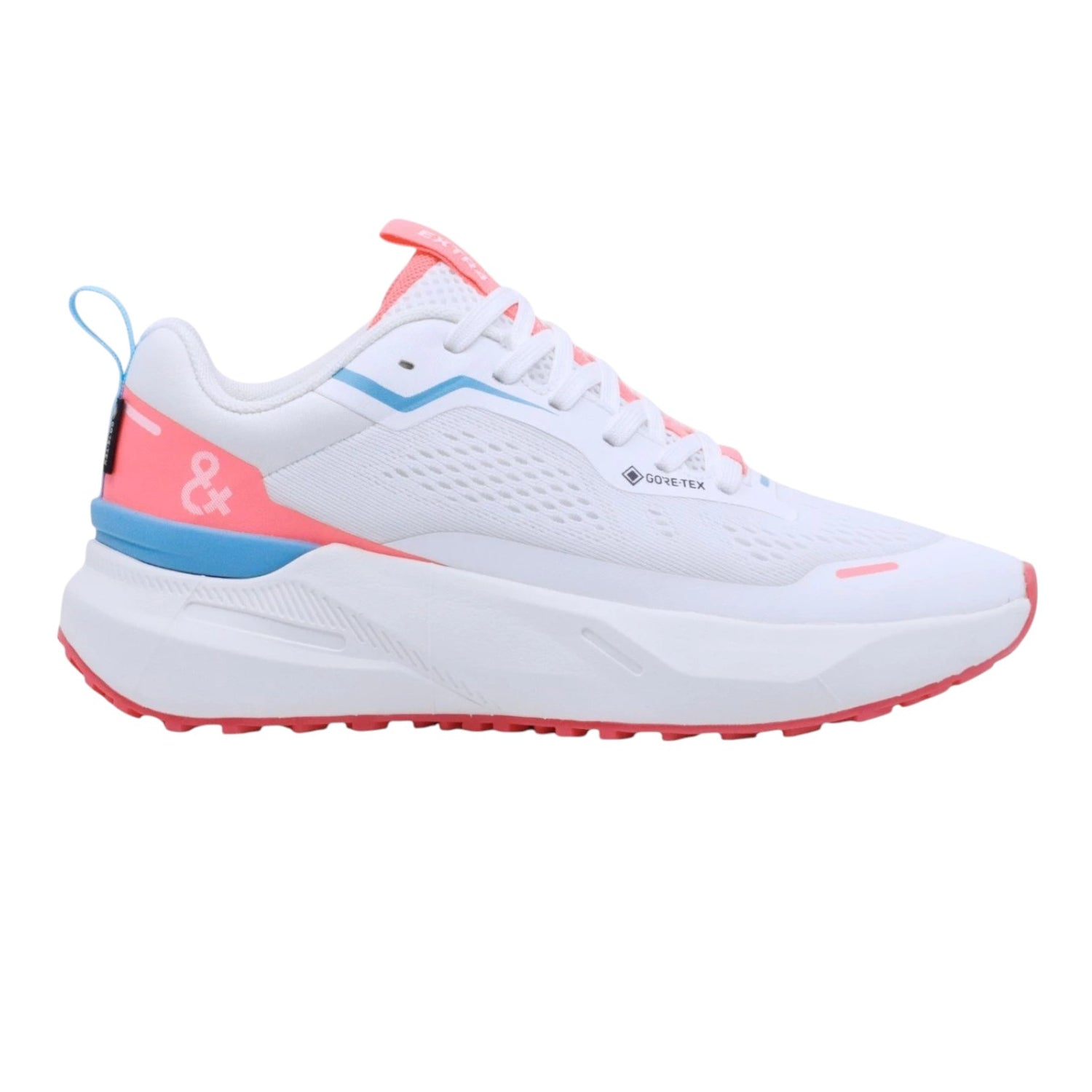 & Extra Sneakers Bianca Fucsia in Tessuto da Donna
