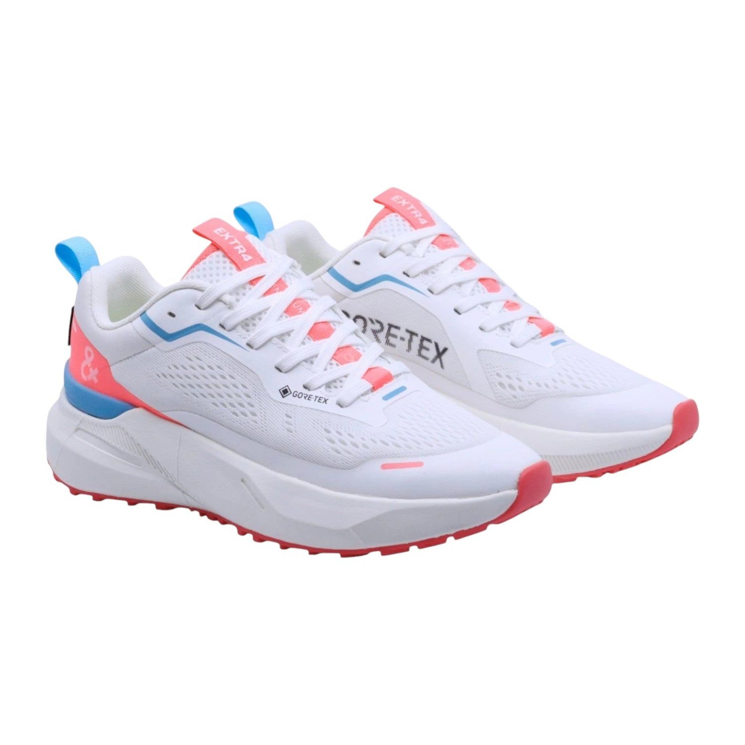 & Extra Sneakers Bianca Fucsia in Tessuto da Donna