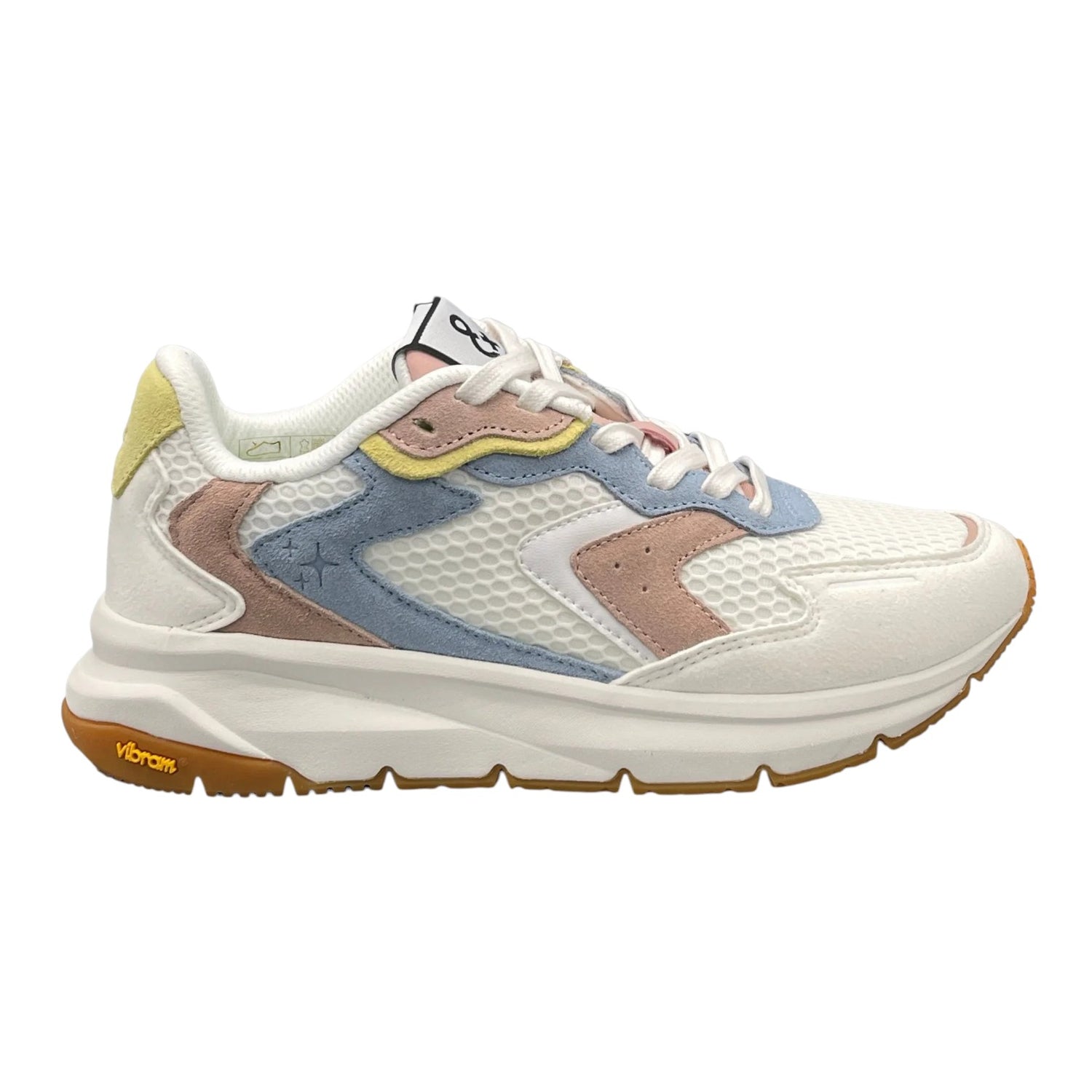 & Extra Sneakers Bianca Rosa in Camoscio e Tessuto da Donna