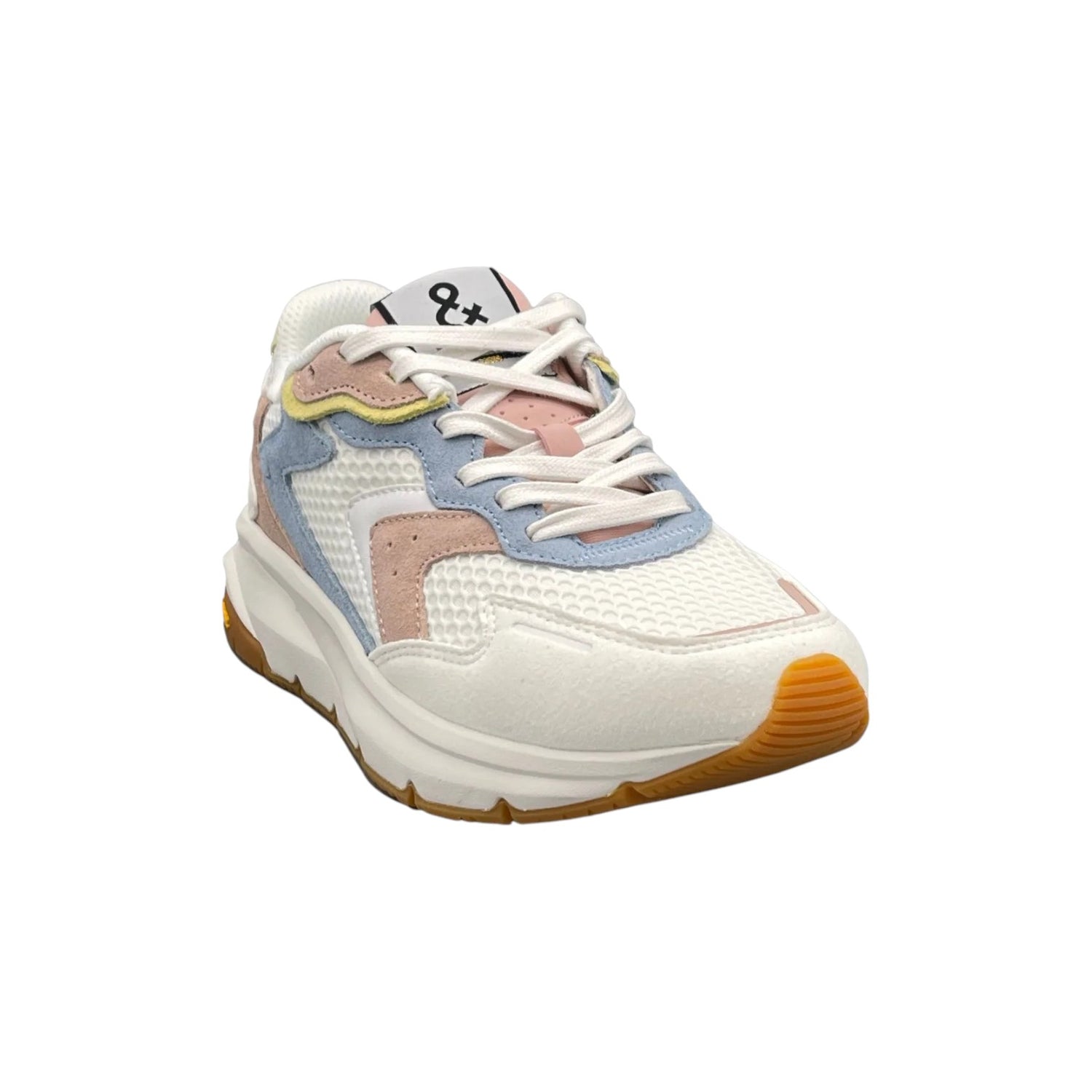 & Extra Sneakers Bianca Rosa in Camoscio e Tessuto da Donna