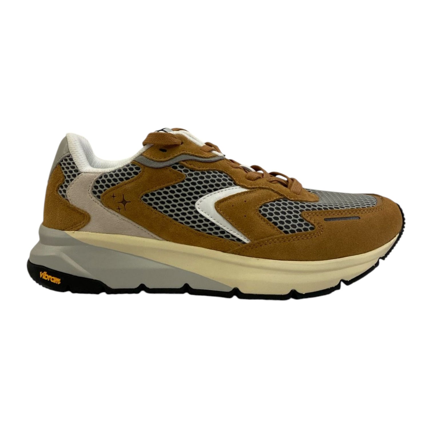 & Extra Sneakers Cuoio in Camoscio e Tessuto da Uomo