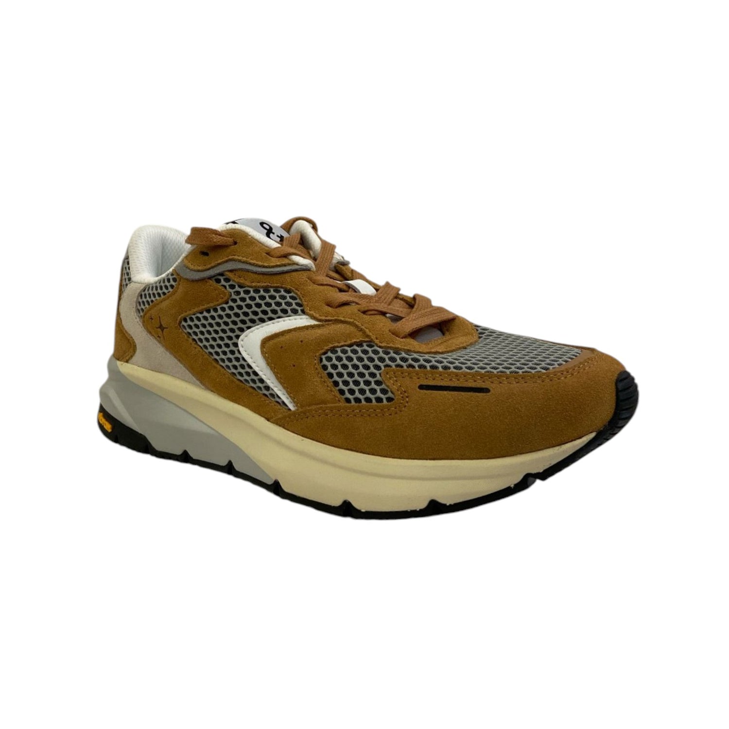 & Extra Sneakers Cuoio in Camoscio e Tessuto da Uomo