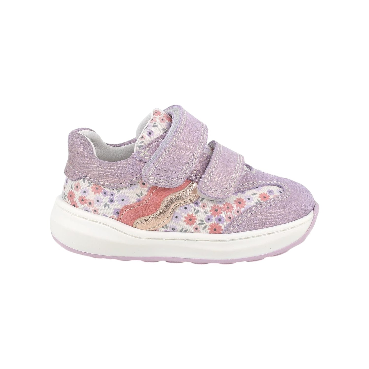 Primigi Sneakers Lilla in Camoscio con Doppio Strappo da Bambina