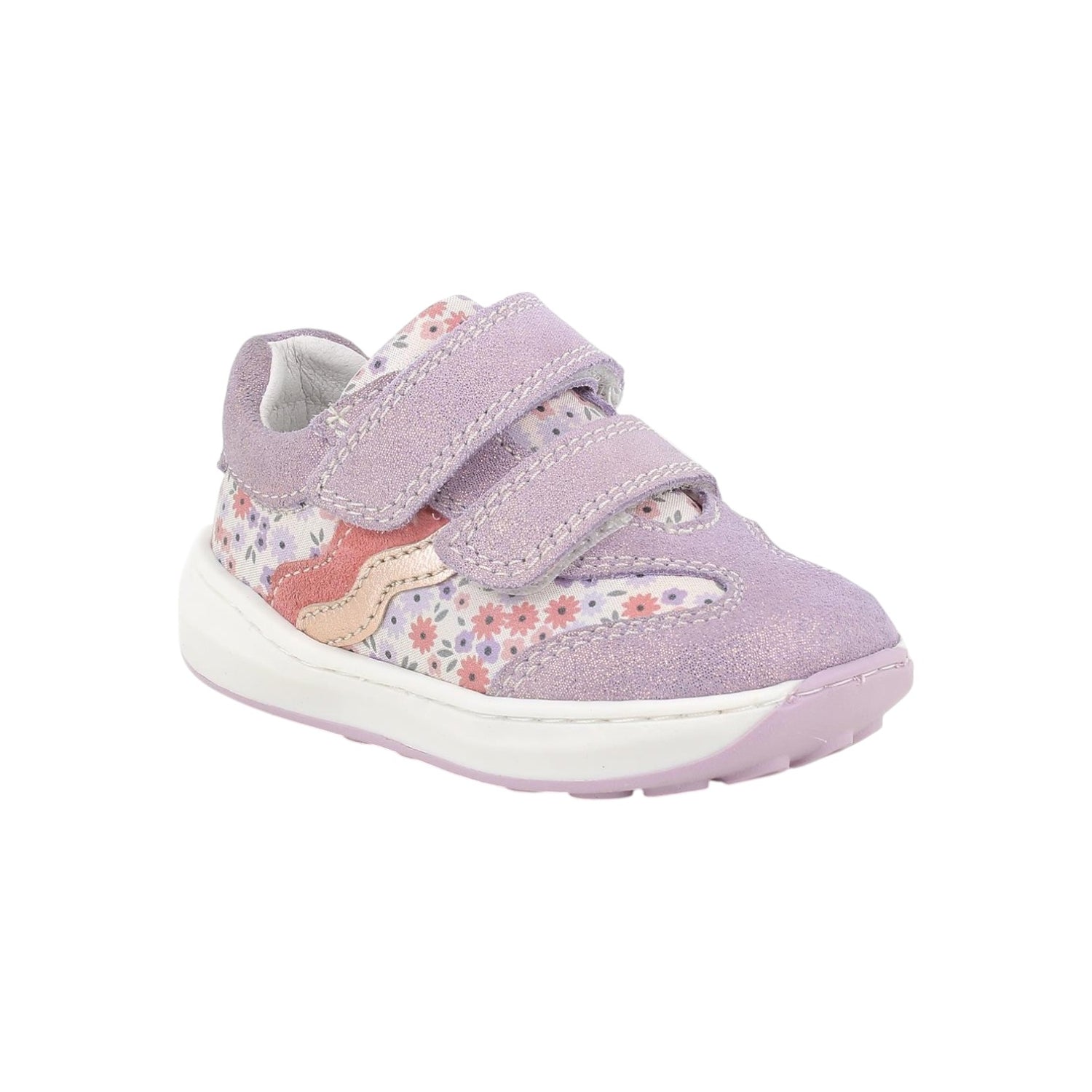 Primigi Sneakers Lilla in Camoscio con Doppio Strappo da Bambina