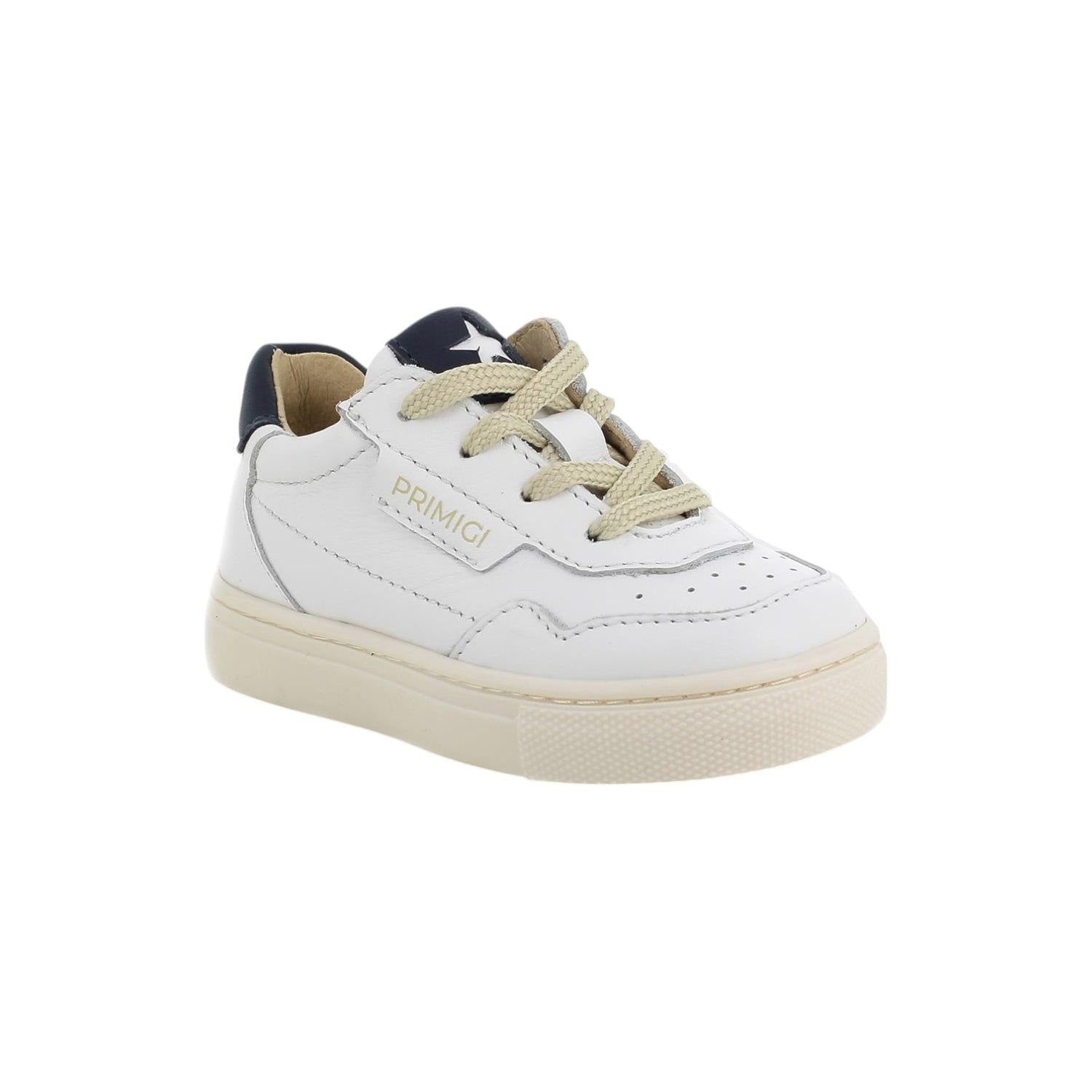 Primigi Sneakers Bianco Blu con Lacci e Cerniera Laterale da Bambino