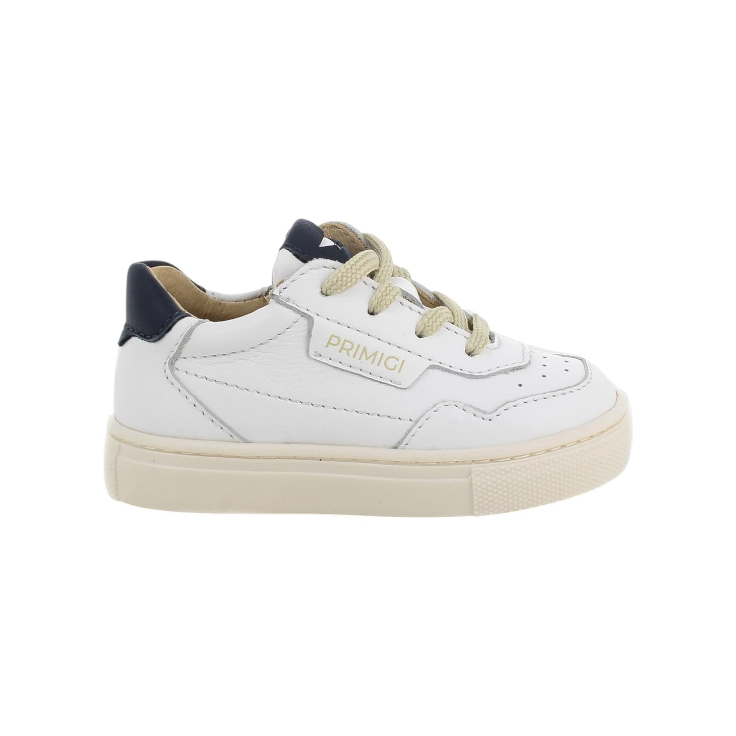 Primigi Sneakers Bianco Blu con Lacci e Cerniera Laterale da Bambino