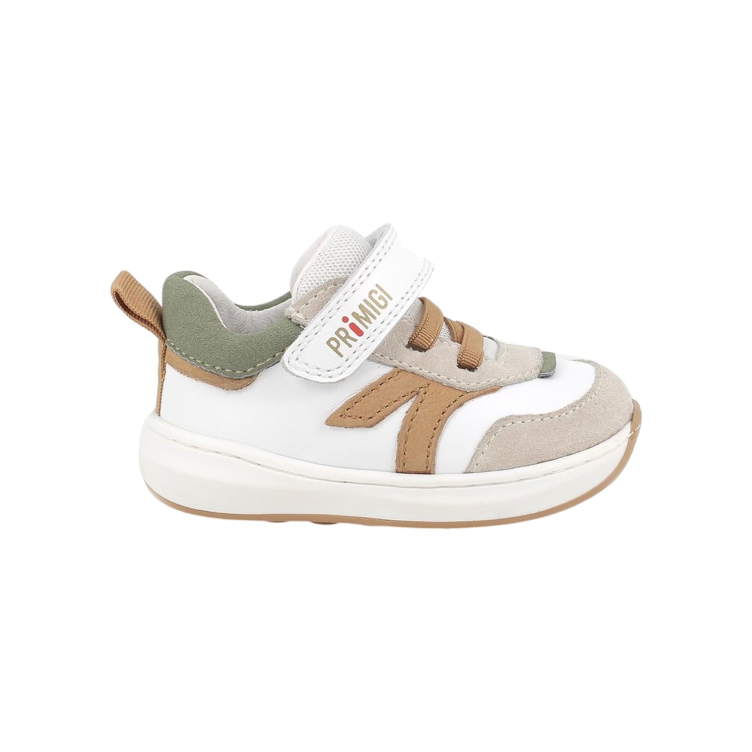 Primigi Sneakers Bianca Beige con Strappo da Bambino