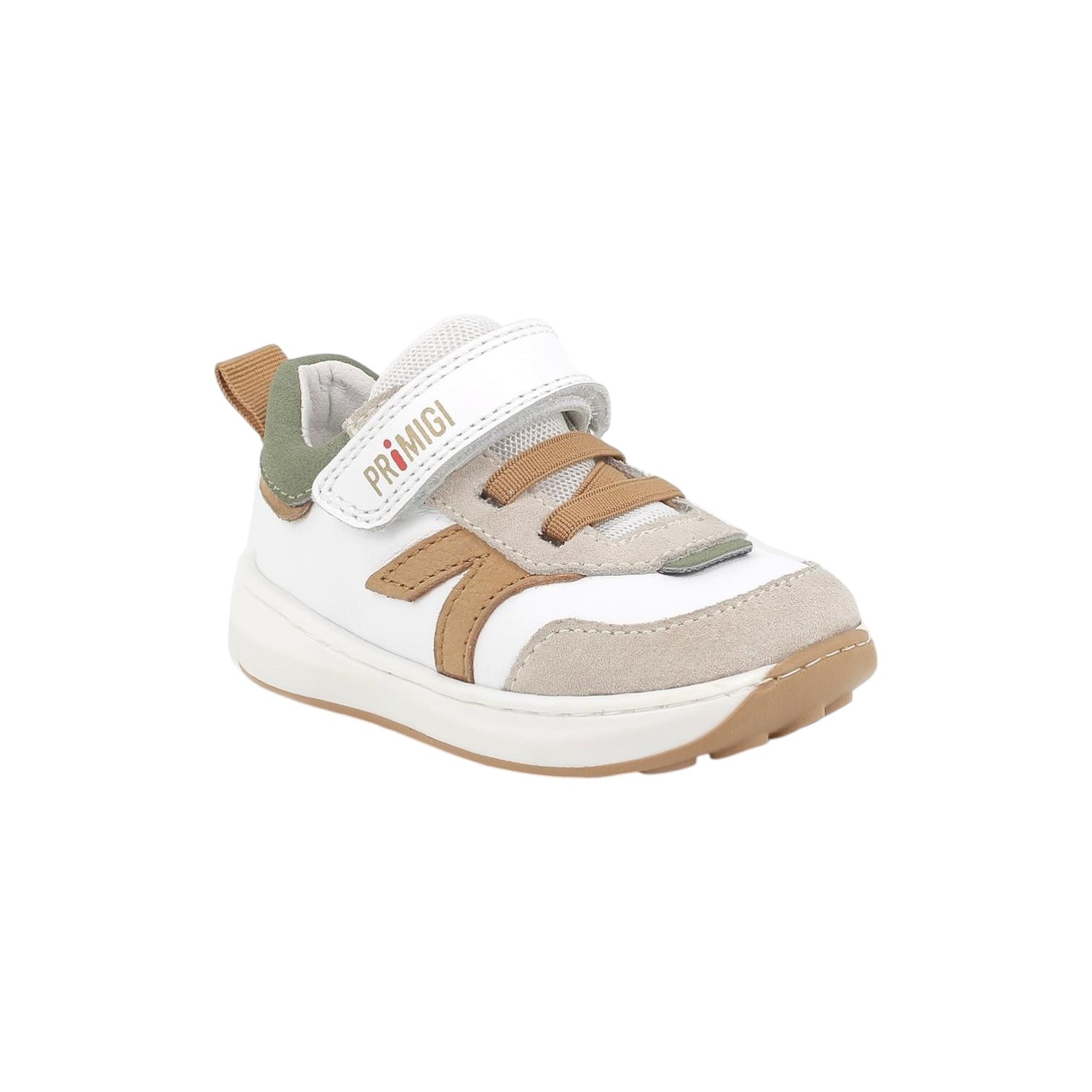 Primigi Sneakers Bianca Beige con Strappo da Bambino